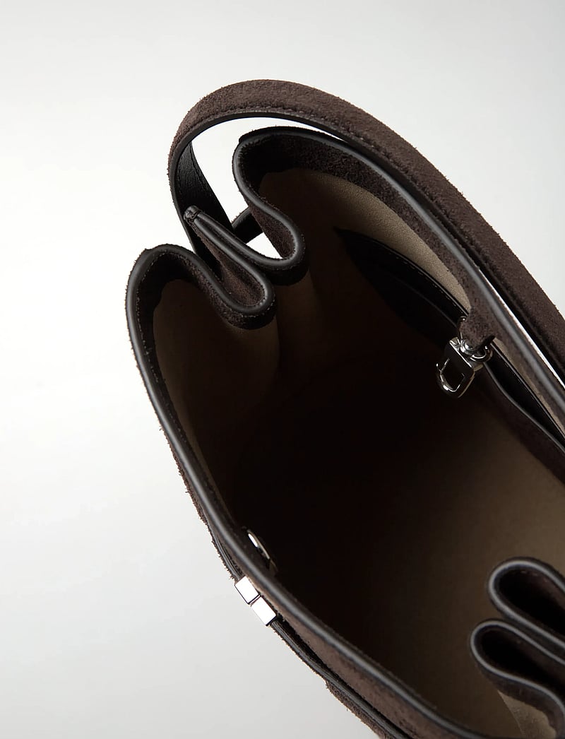 TOTEME - Belted Bucket Bag - bucket bags - brown - 5
