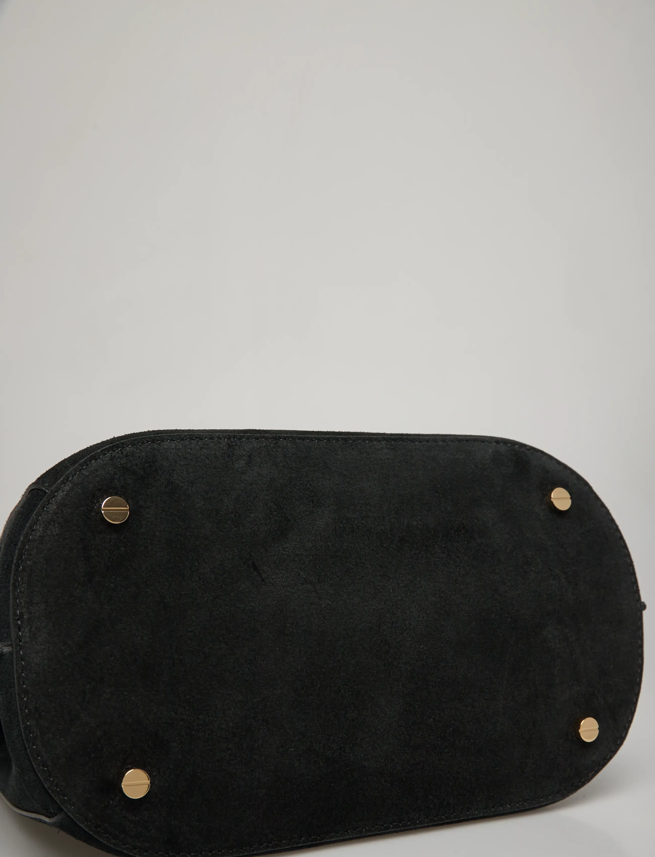 TOTEME - Suede belted bucket bag - black - 4