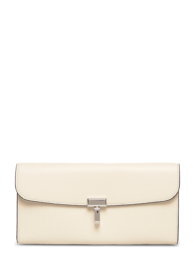 TOTEME - Leather T-Lock Wallet - punge - white - 0