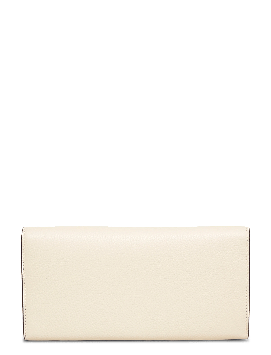 TOTEME - Leather T-Lock Wallet - portemonnaies - white - 1