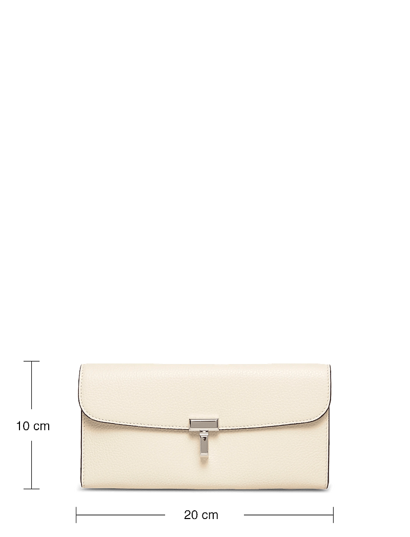 TOTEME - Leather T-Lock Wallet - punge - white - 3