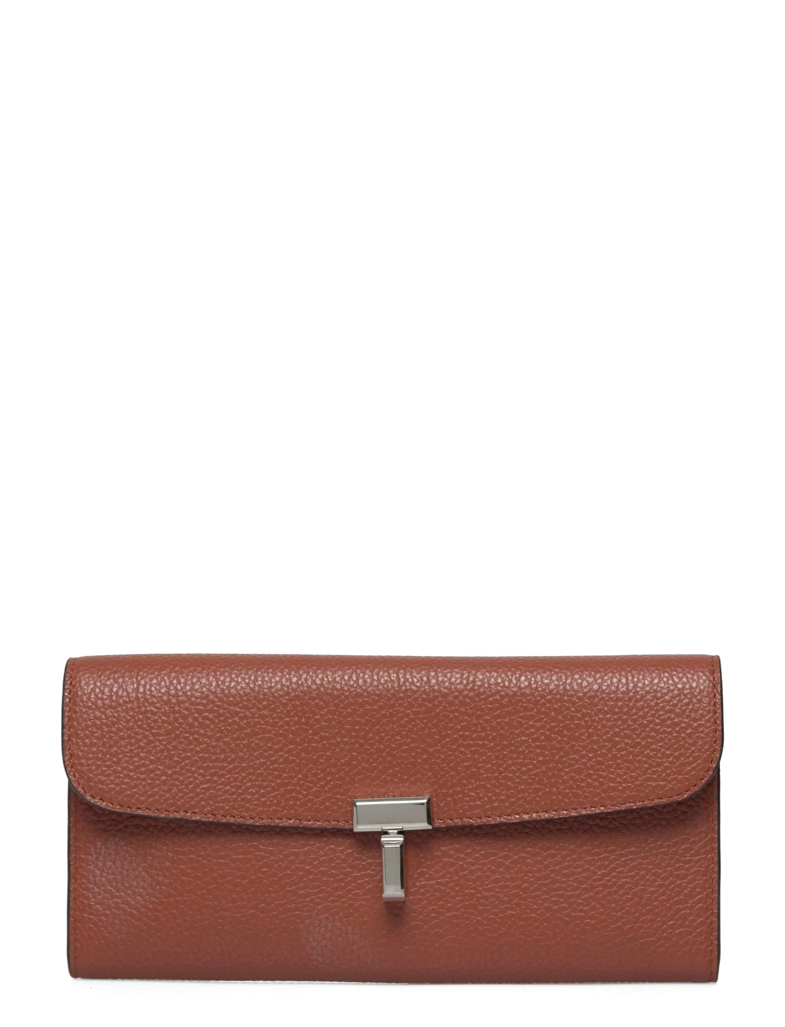 TOTEME Siena T-Lock Wallet, One Size, Card Holders & Wallets, Orange - Frauen
