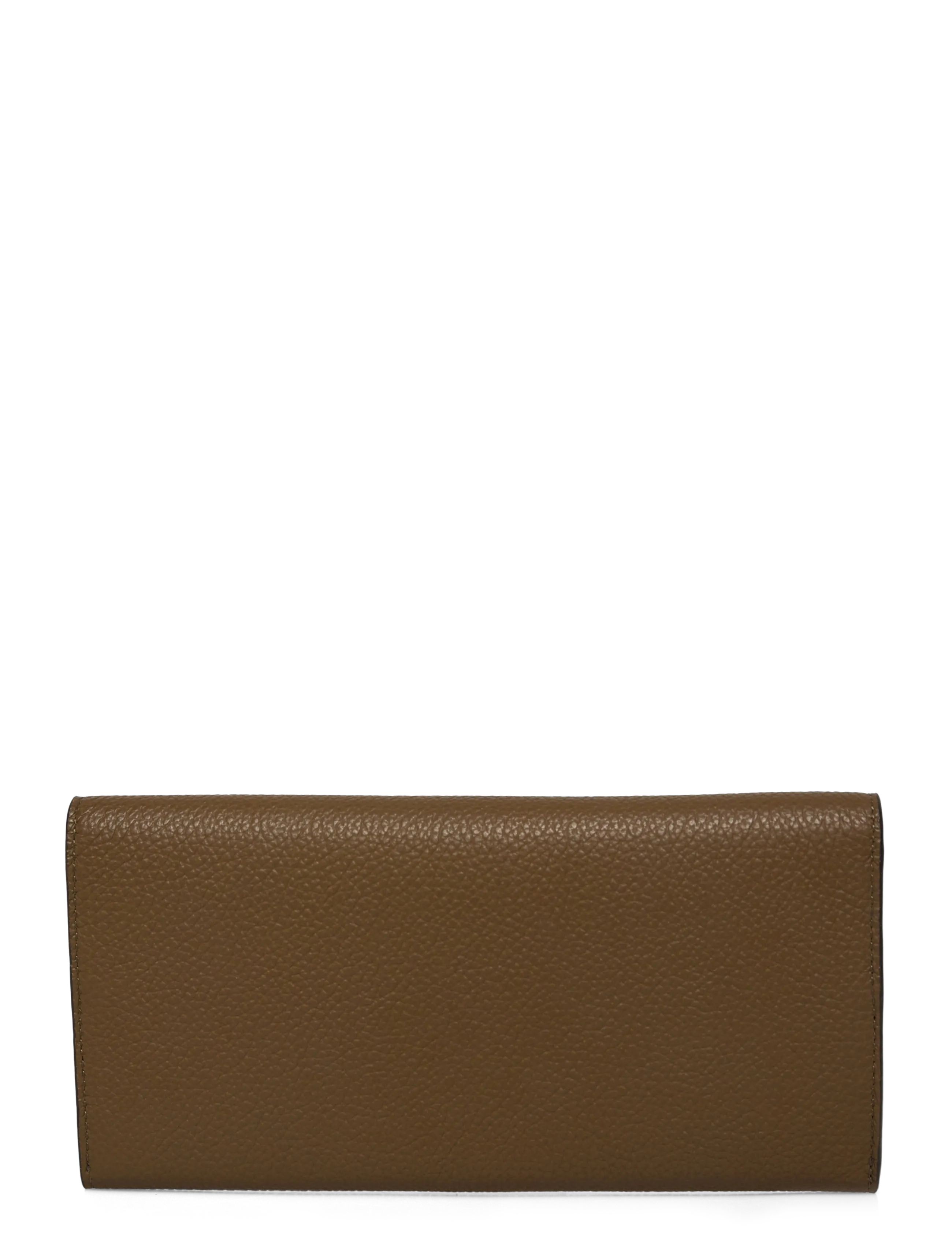 TOTEME - T-Lock leather wallet - naudas maki - dark taupe - 1
