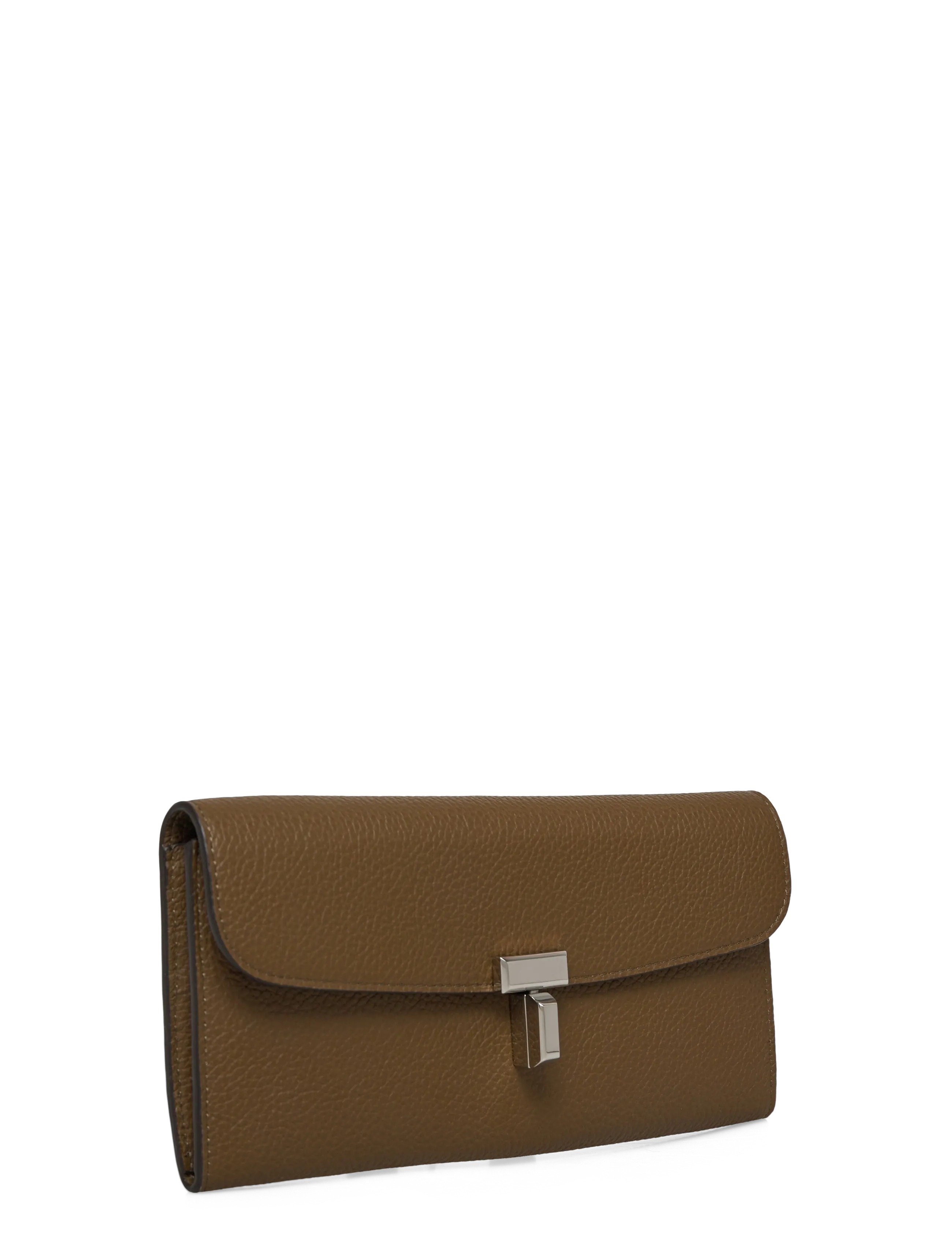 TOTEME - T-Lock leather wallet - naudas maki - dark taupe - 2