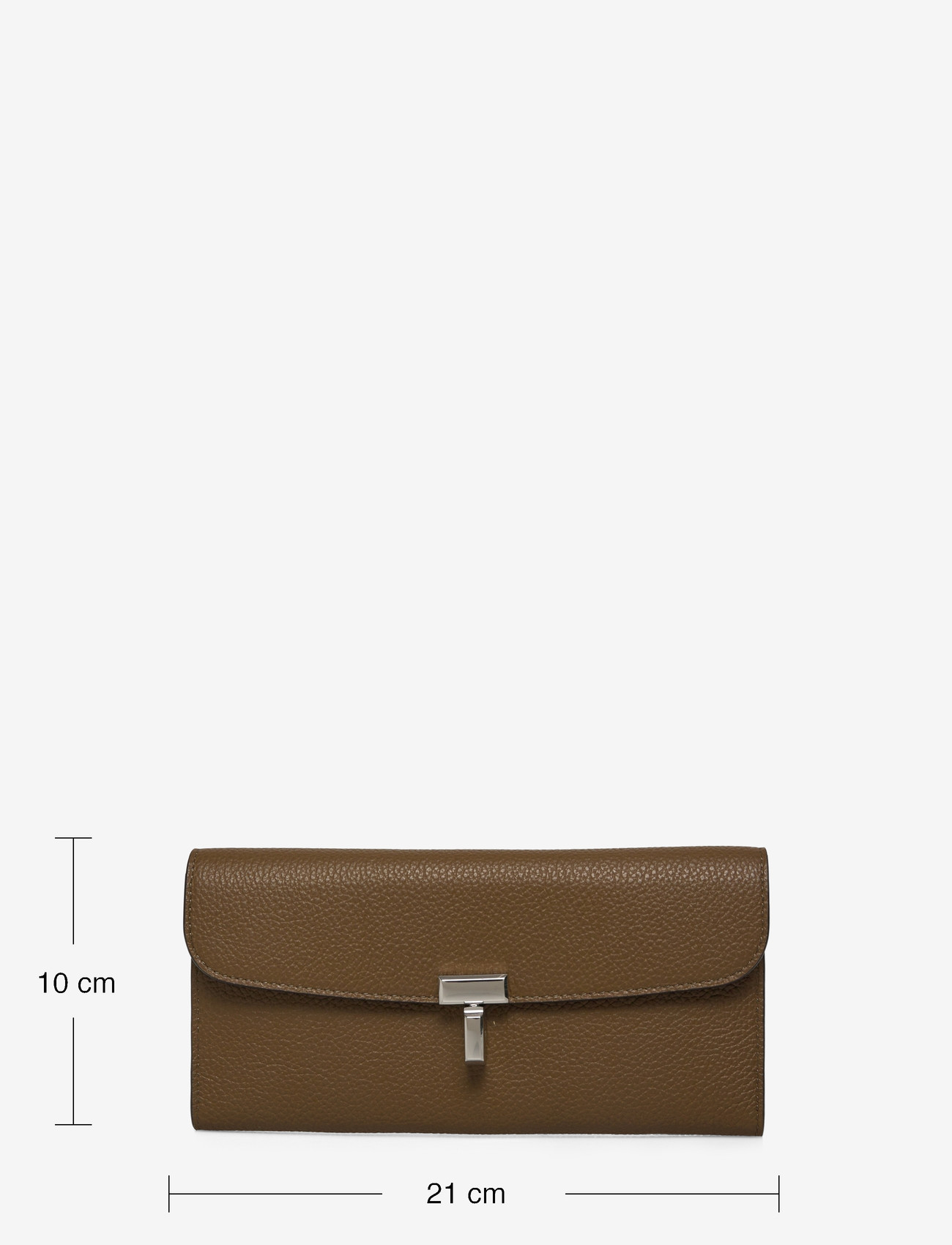 TOTEME - T-Lock Leather Wallet - wallets - dark taupe - 3