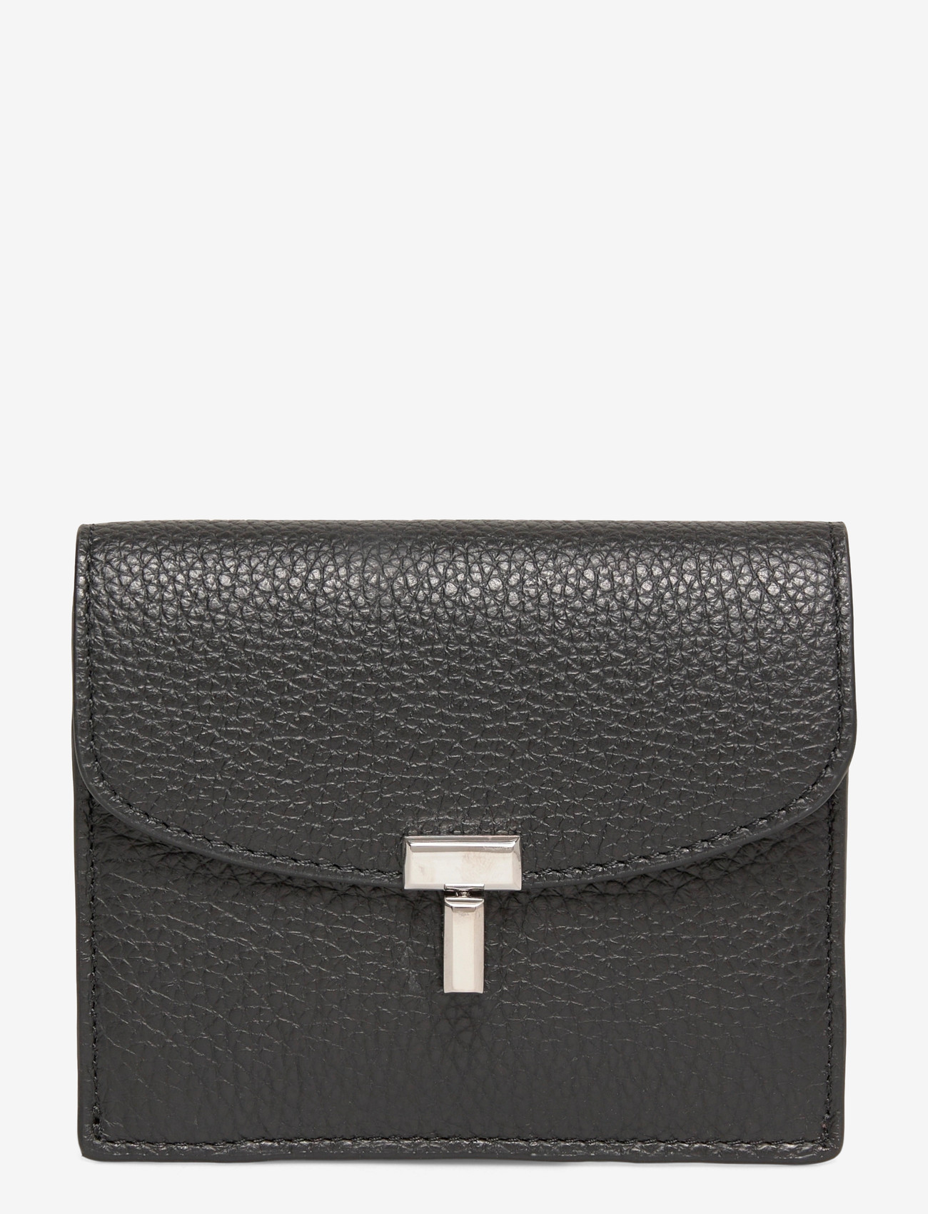 TOTEME - T-Lock leather wallet - plånböcker - black - 0