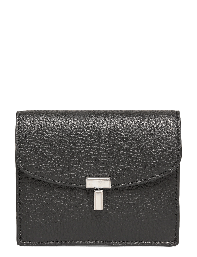 TOTEME - T-Lock leather wallet - plånböcker - black - 0