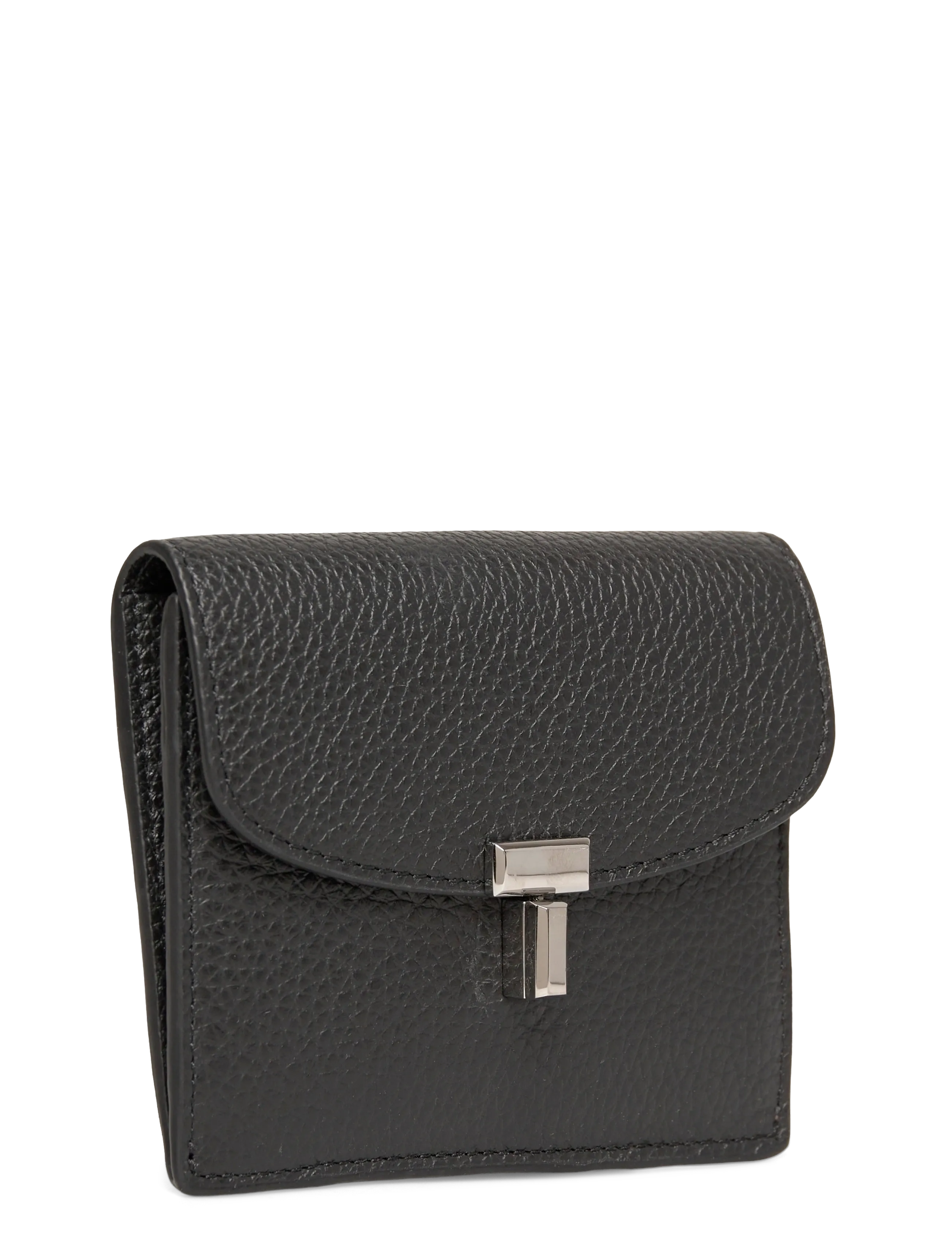 TOTEME - T-Lock leather wallet - wallets - black - 2