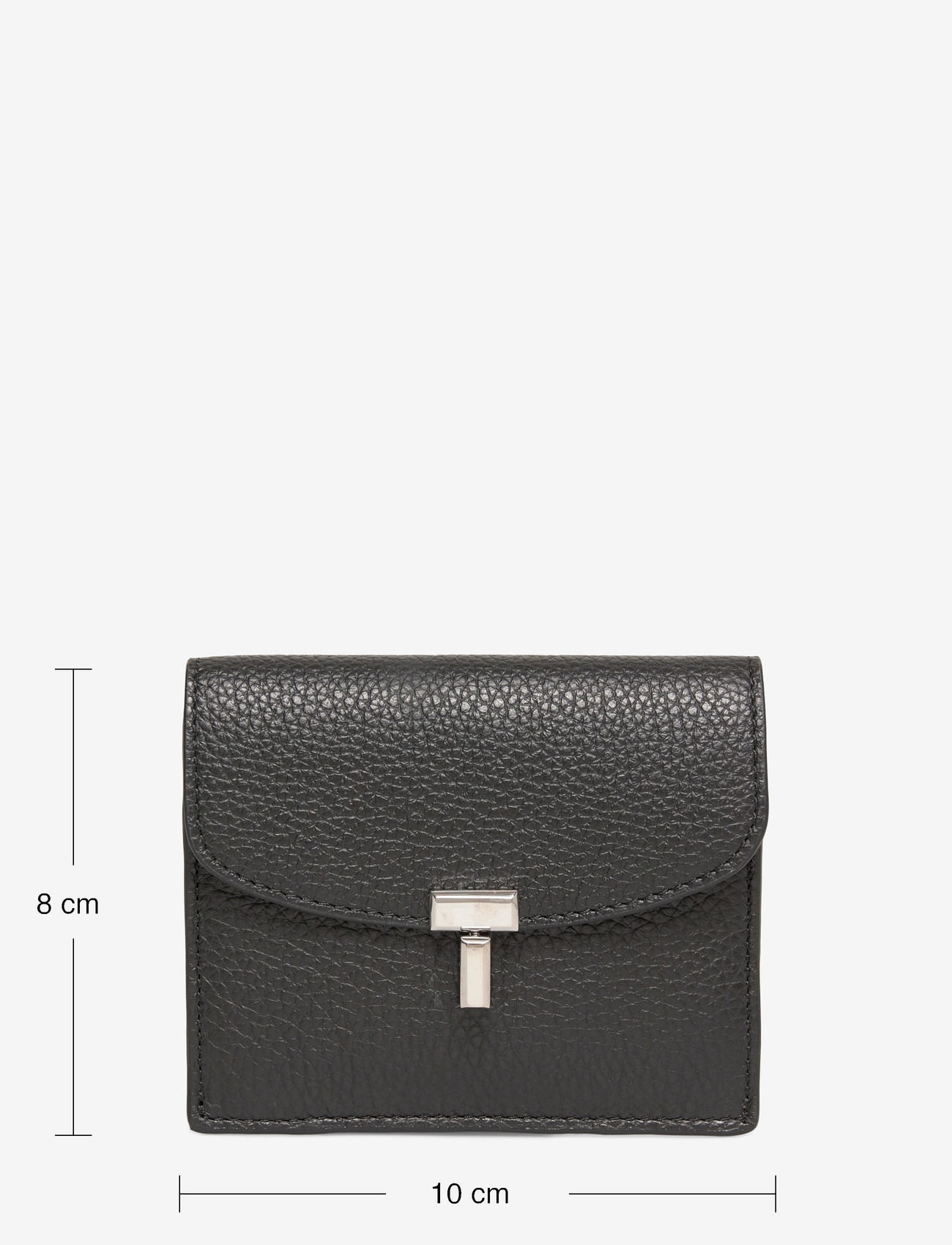 TOTEME - T-Lock leather wallet - plånböcker - black - 3