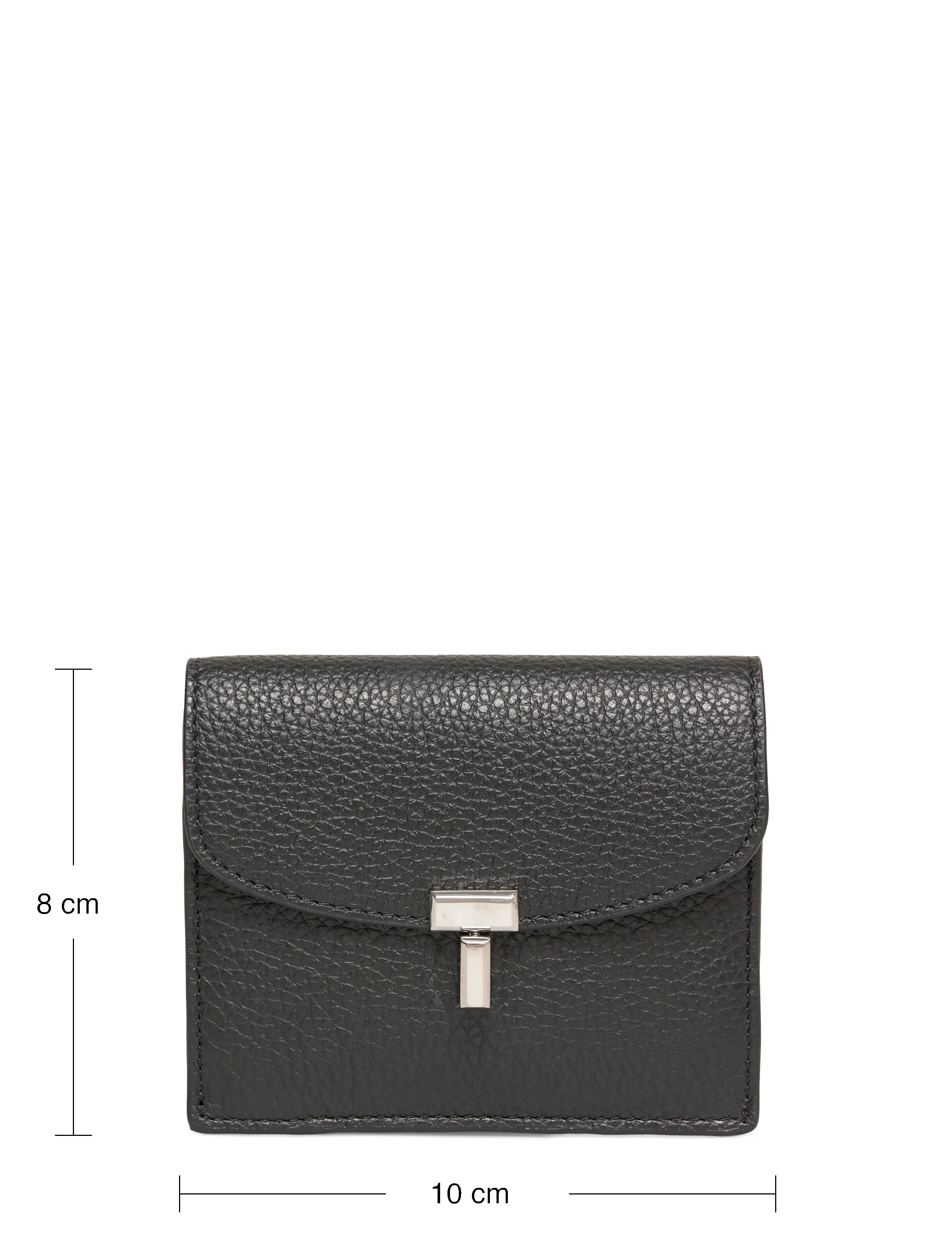 TOTEME - T-Lock leather wallet - wallets - black - 3