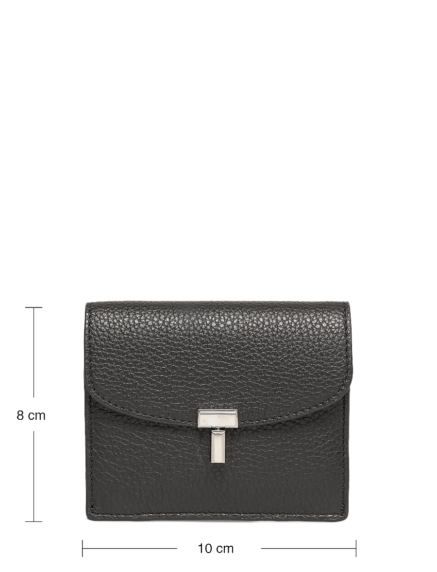TOTEME - T-Lock leather wallet - wallets - black - 3
