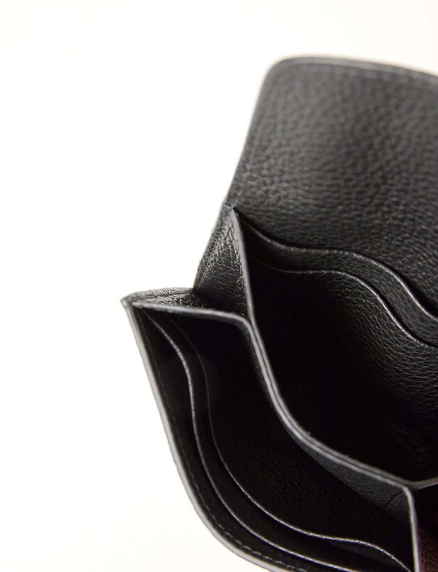 TOTEME - T-Lock leather wallet - wallets - black - 4