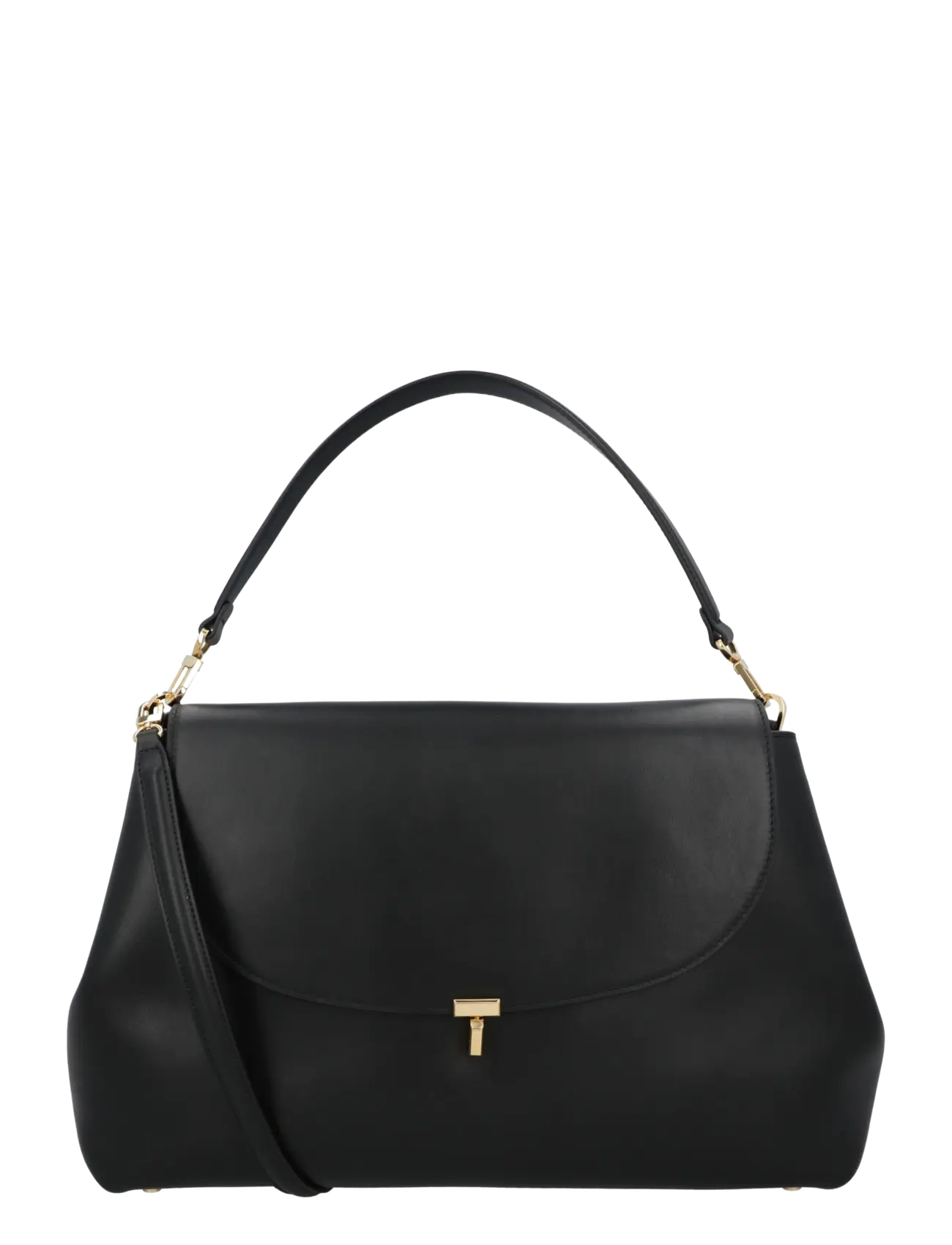 TOTEME T Lock Satchel Bag - Tasker - BLACK / black
