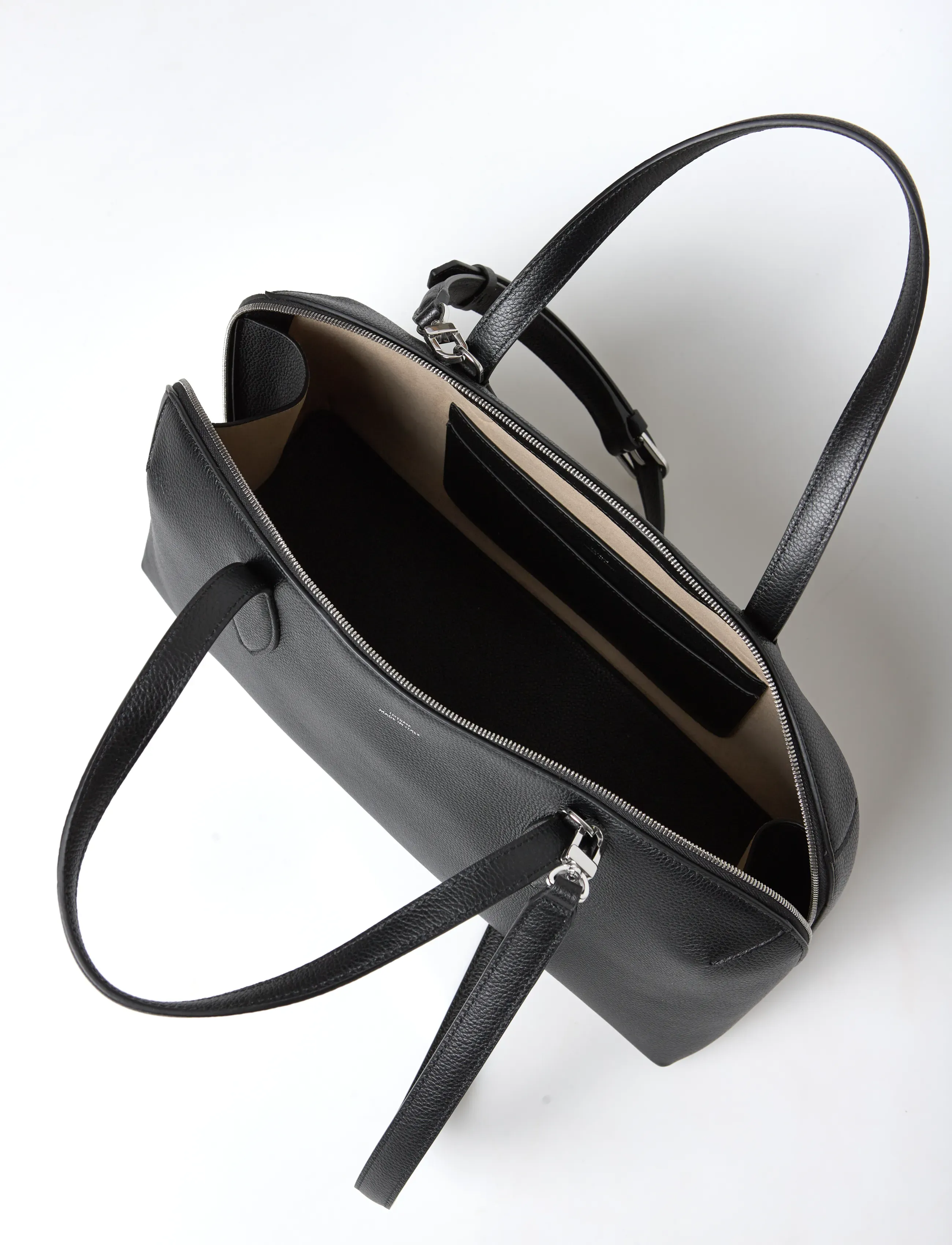 TOTEME - Medium Grained-Leather Day Tote - mode trends - black - 5