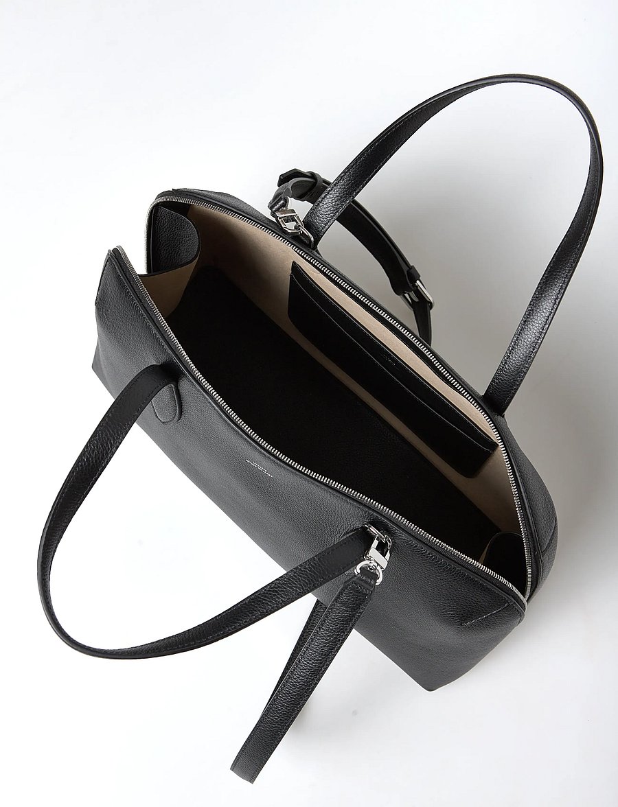 TOTEME - Medium Grained-Leather Day Tote - moetrendid - black - 5