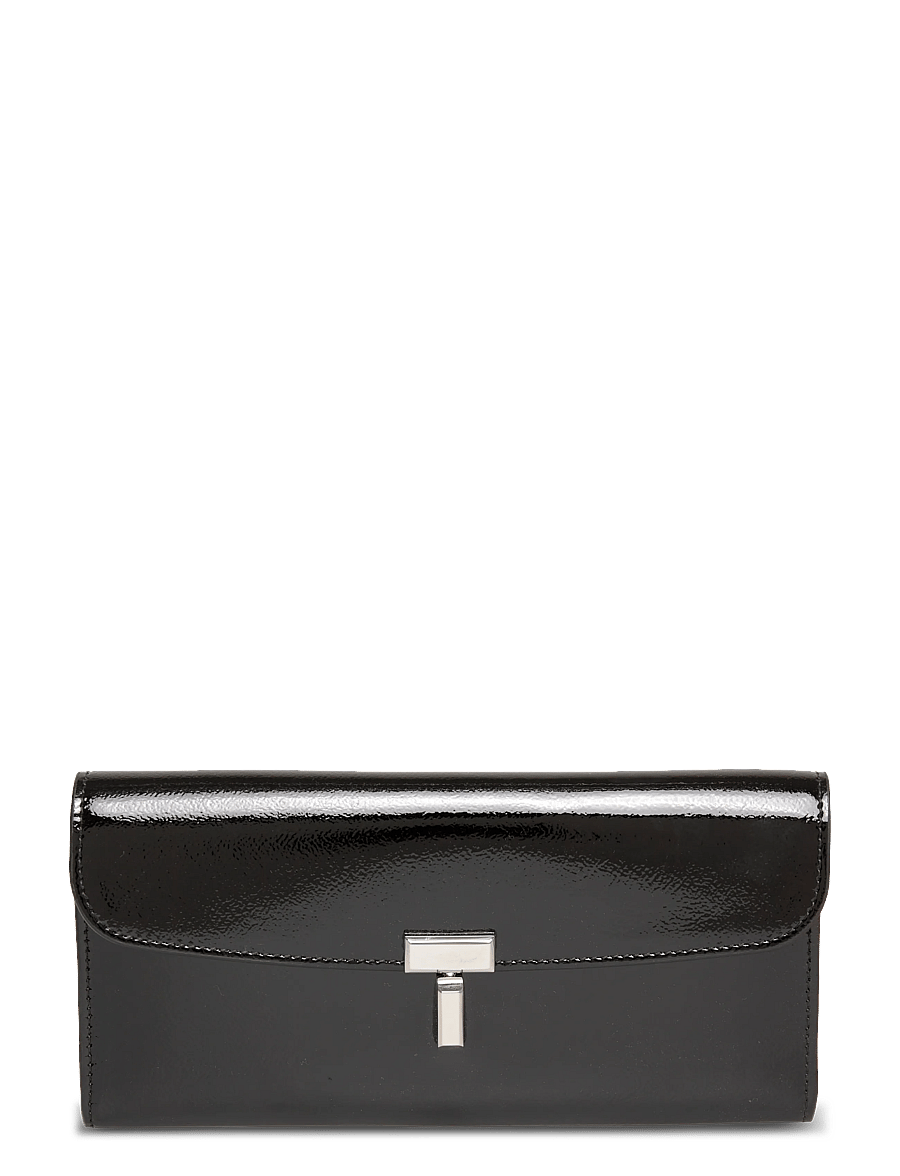 TOTEME - T-Lock leather wallet - wallets - black - 0