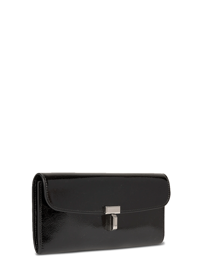 TOTEME - T-Lock leather wallet - punge - black - 2