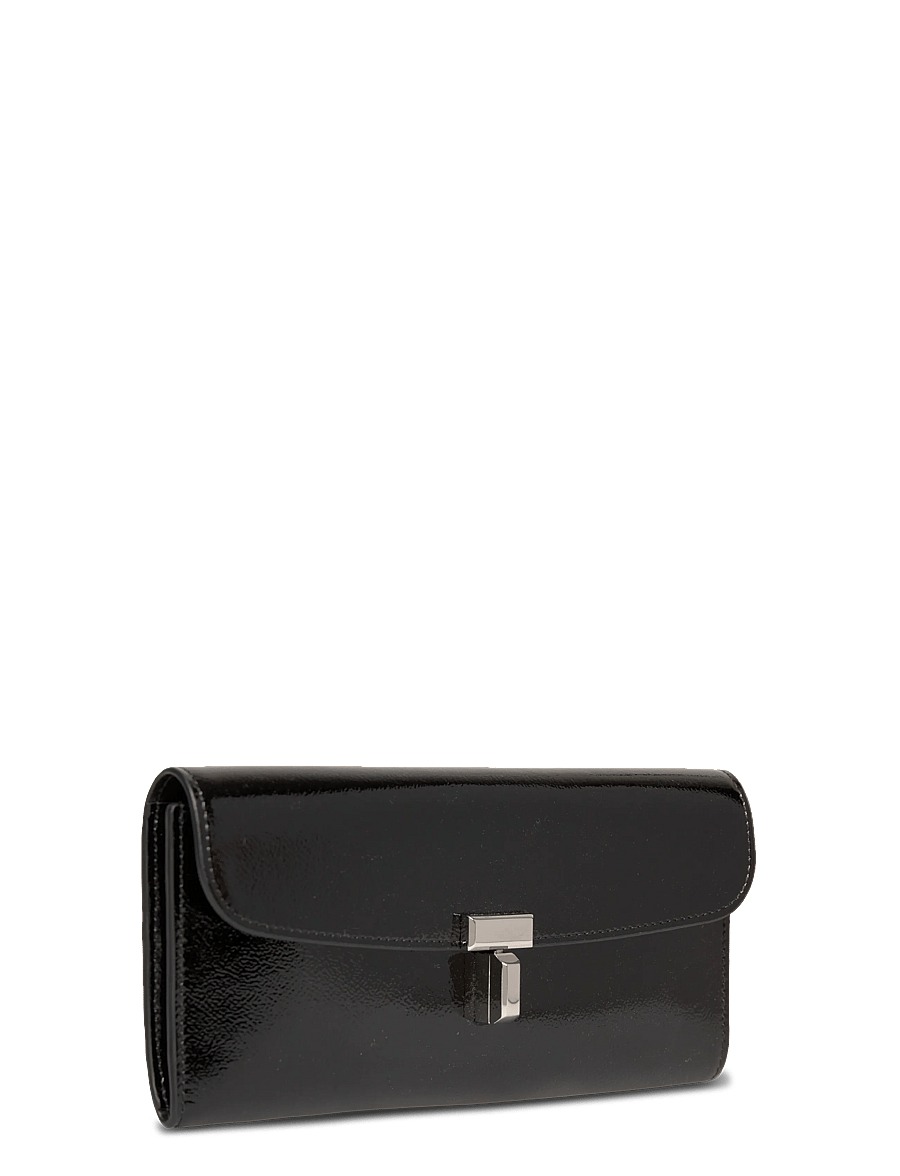 TOTEME - T-Lock leather wallet - wallets - black - 2