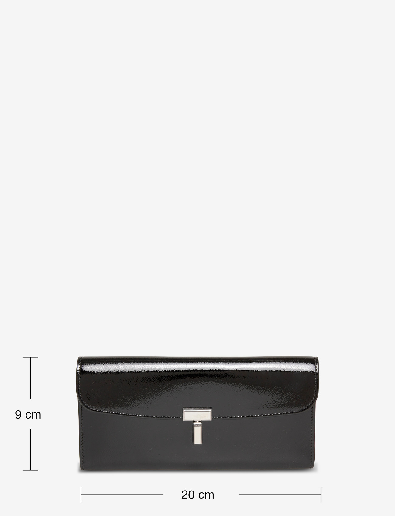 TOTEME - T-Lock leather wallet - punge - black - 3