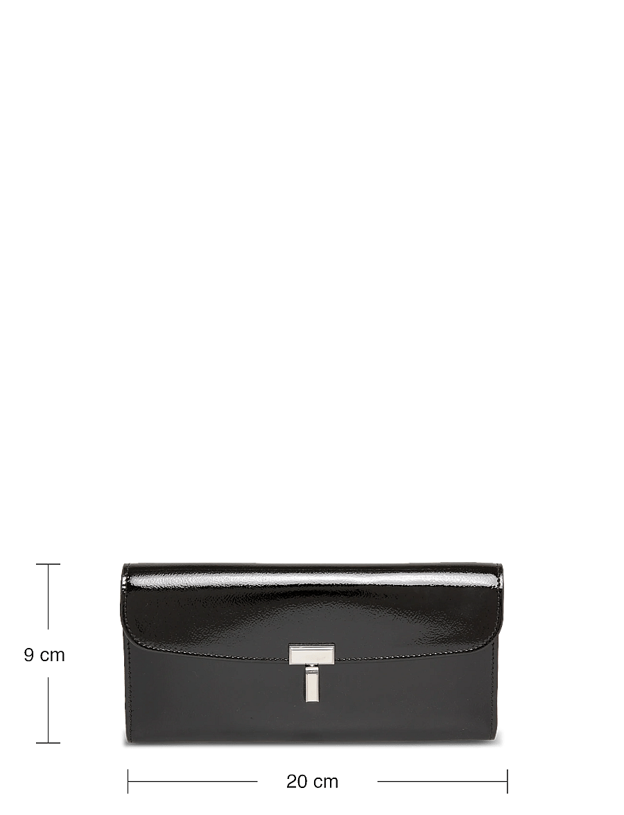 TOTEME - T-Lock leather wallet - wallets - black - 3
