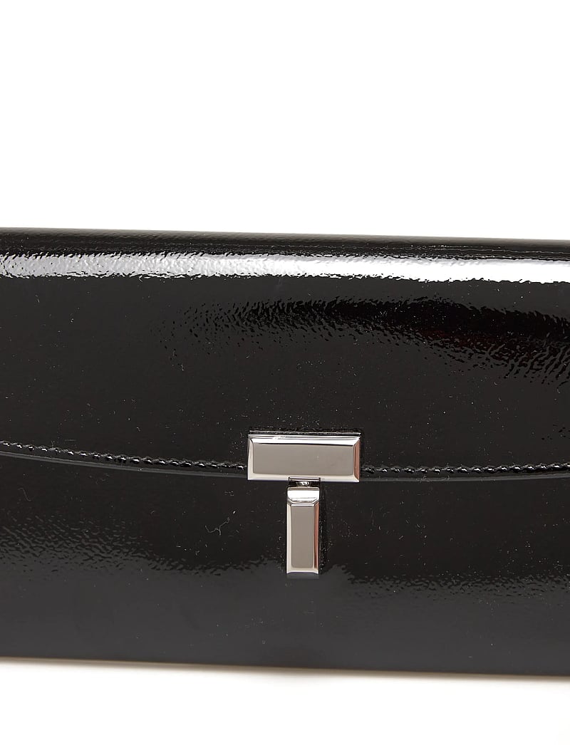 TOTEME - T-Lock leather wallet - punge - black - 4