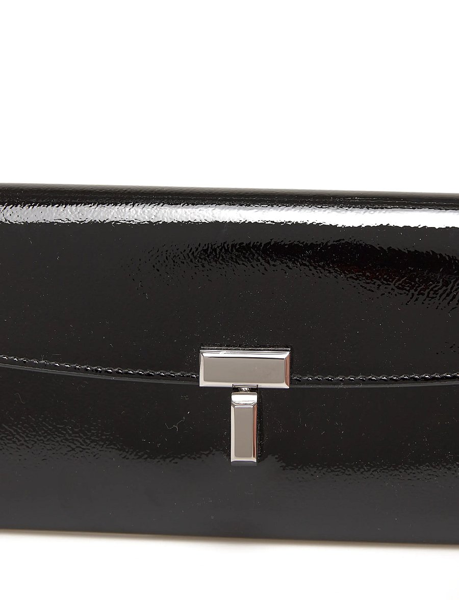 TOTEME - T-Lock leather wallet - wallets - black - 4