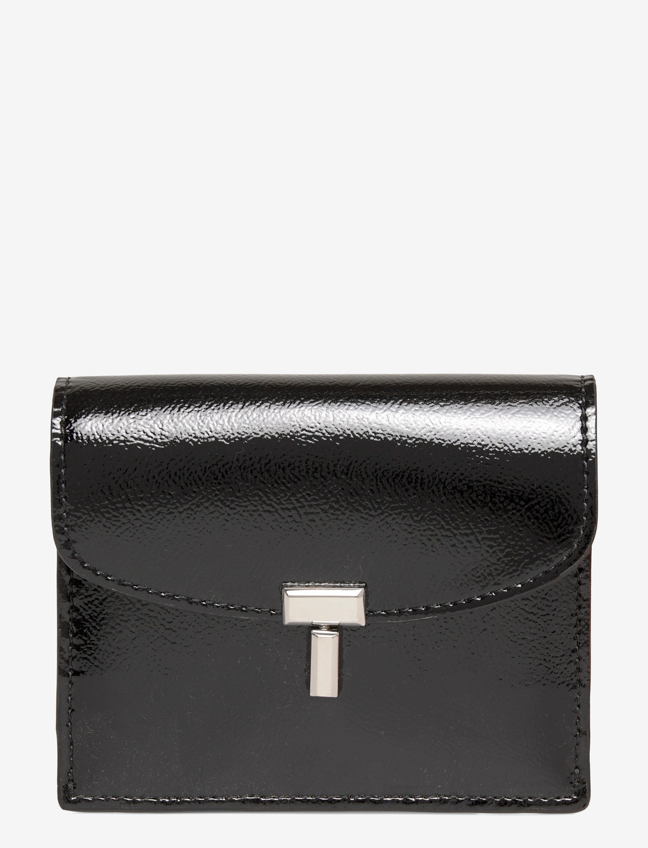 TOTEME - T-Lock leather wallet - wallets - black - 0
