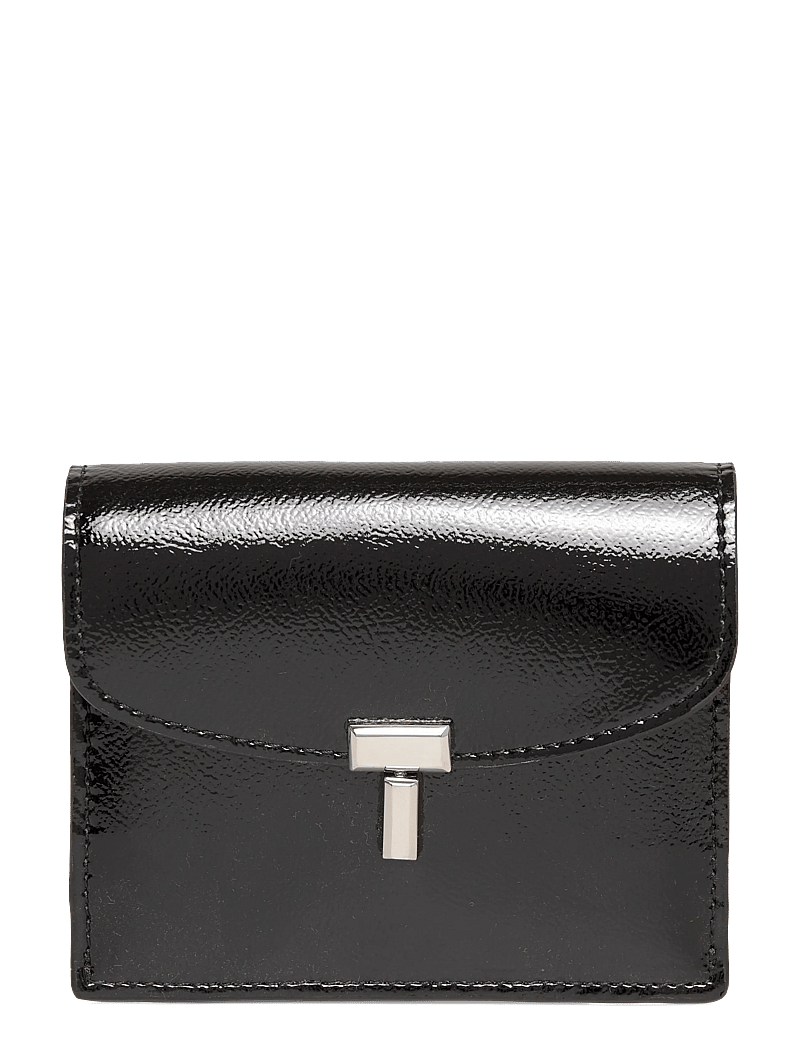 TOTEME - T-Lock leather wallet - wallets - black - 0