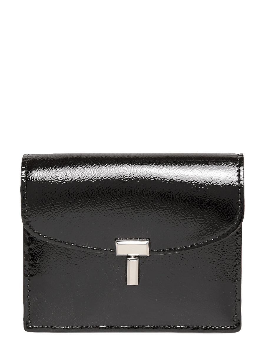 TOTEME - T-Lock leather wallet - portemonnaies - black - 0