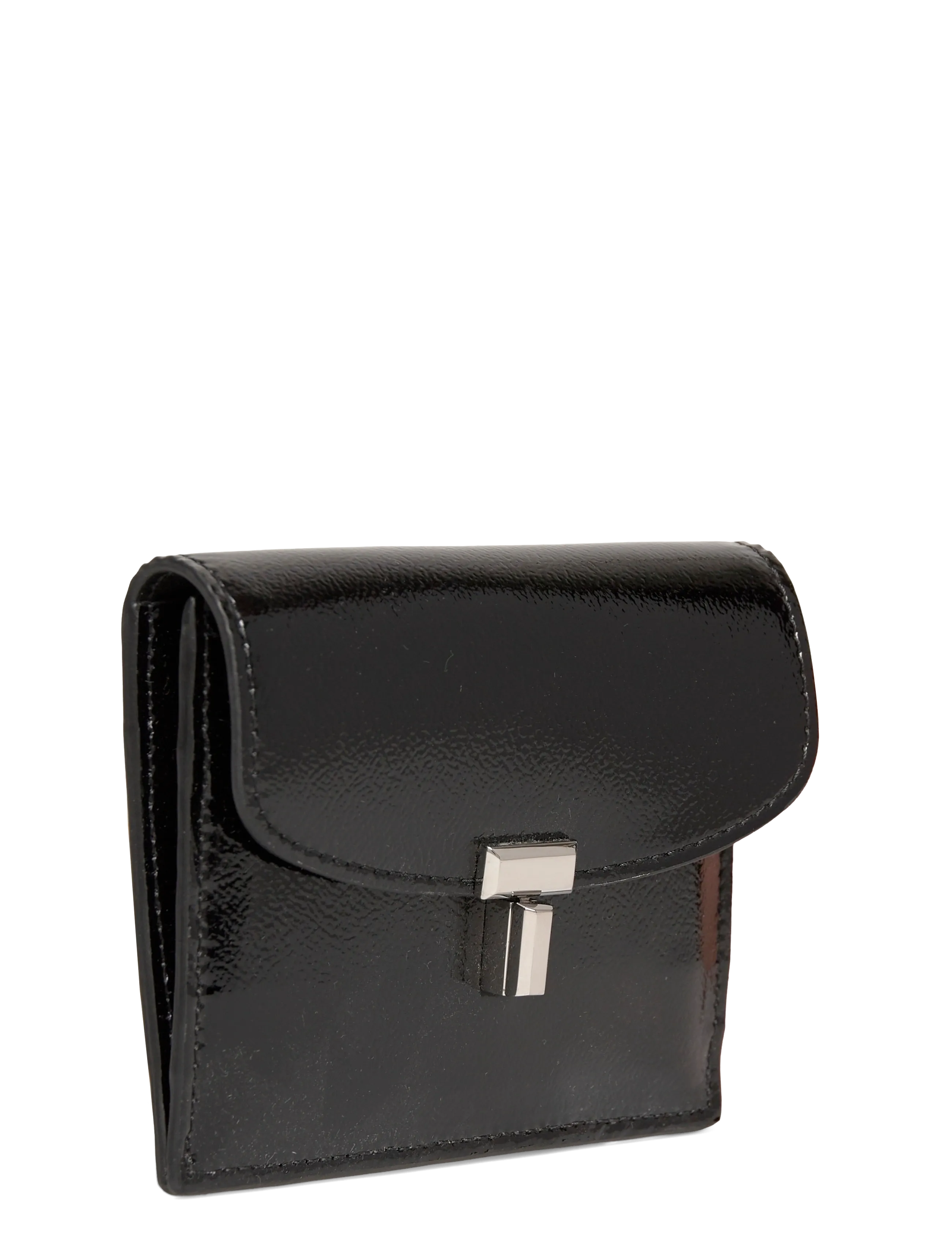 TOTEME - T-Lock leather wallet - portemonnaies - black - 2