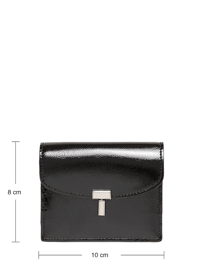 TOTEME - T-Lock leather wallet - wallets - black - 3