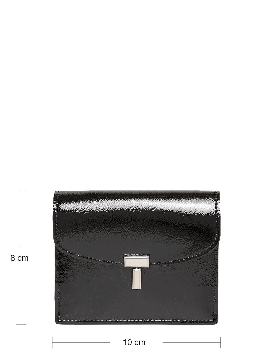 TOTEME - T-Lock leather wallet - portemonnaies - black - 3