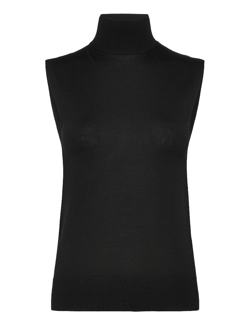 TOTEME - Sleeveless Turtleneck Top - rullekraver - black - 0