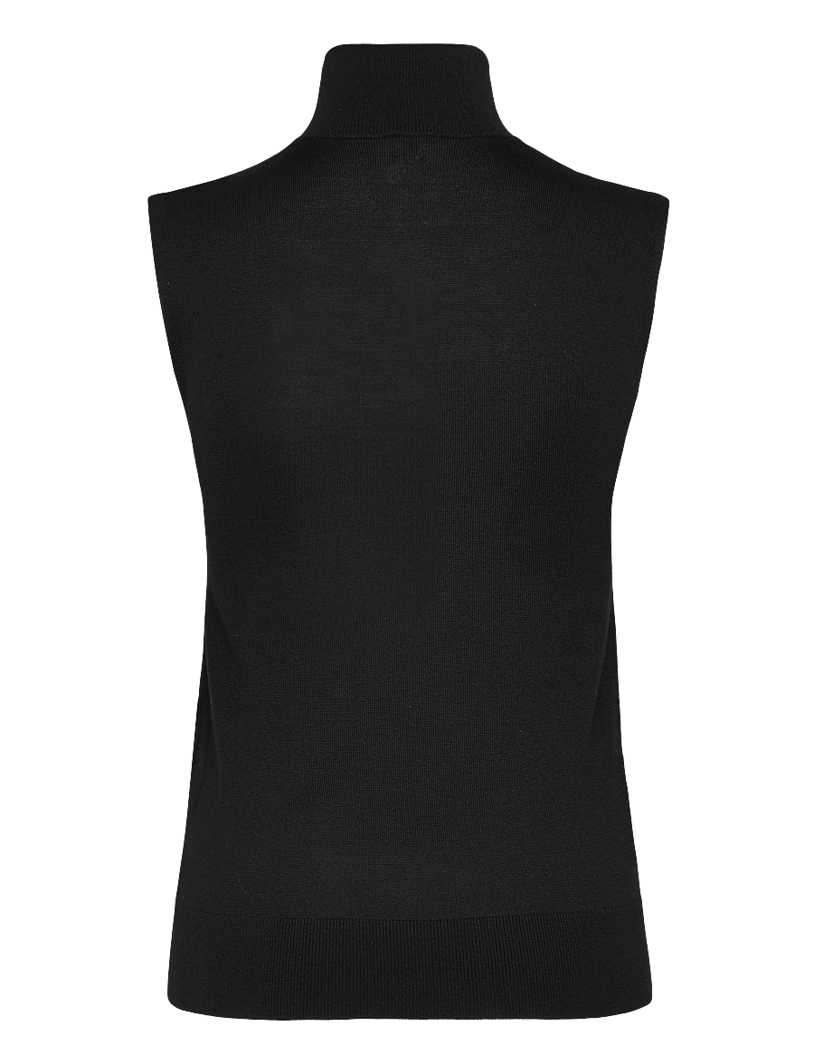 TOTEME - Sleeveless Turtleneck Top - polotröjor - black - 1