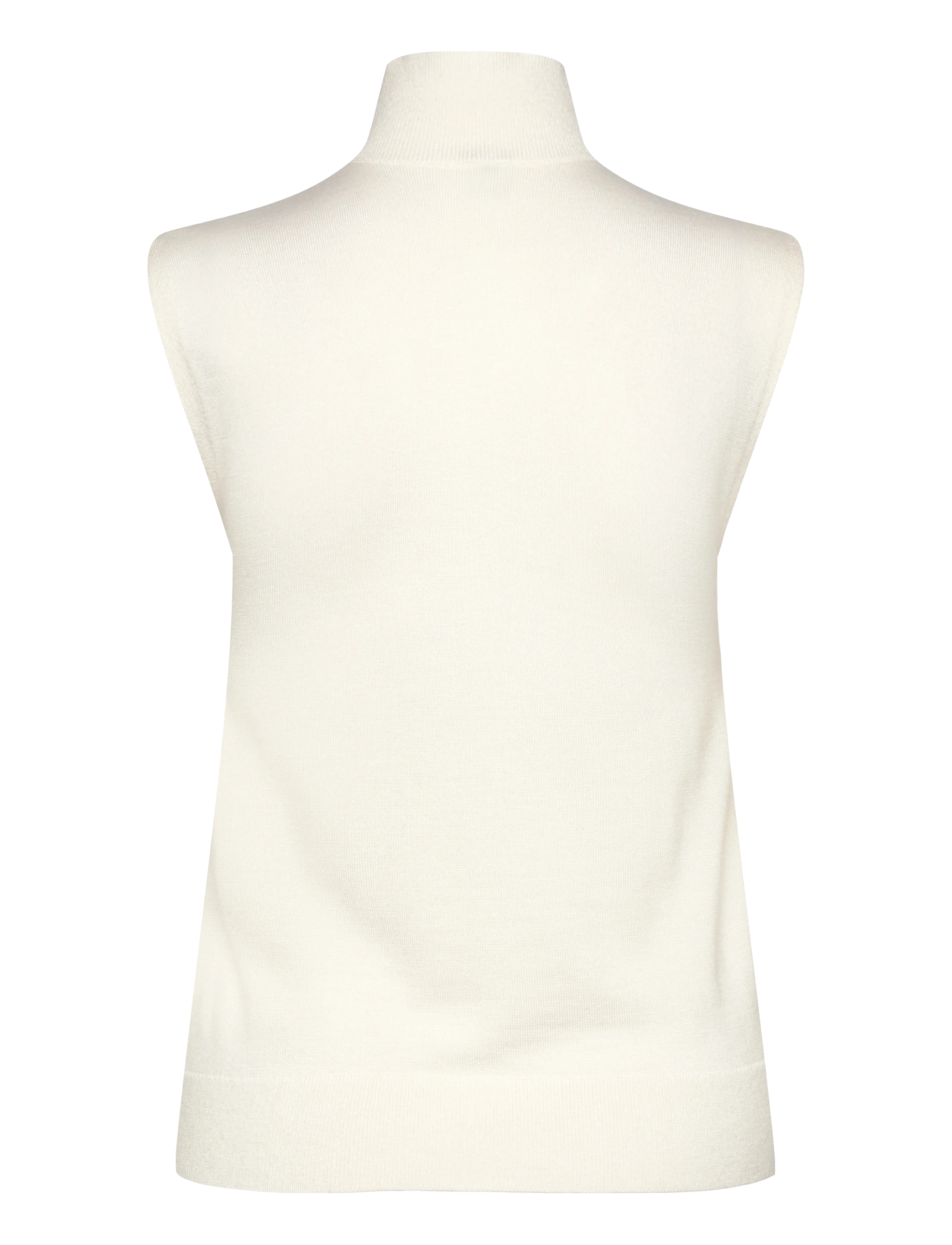 TOTEME - Sleeveless Turtleneck Top - pooloneuleet - white - 1