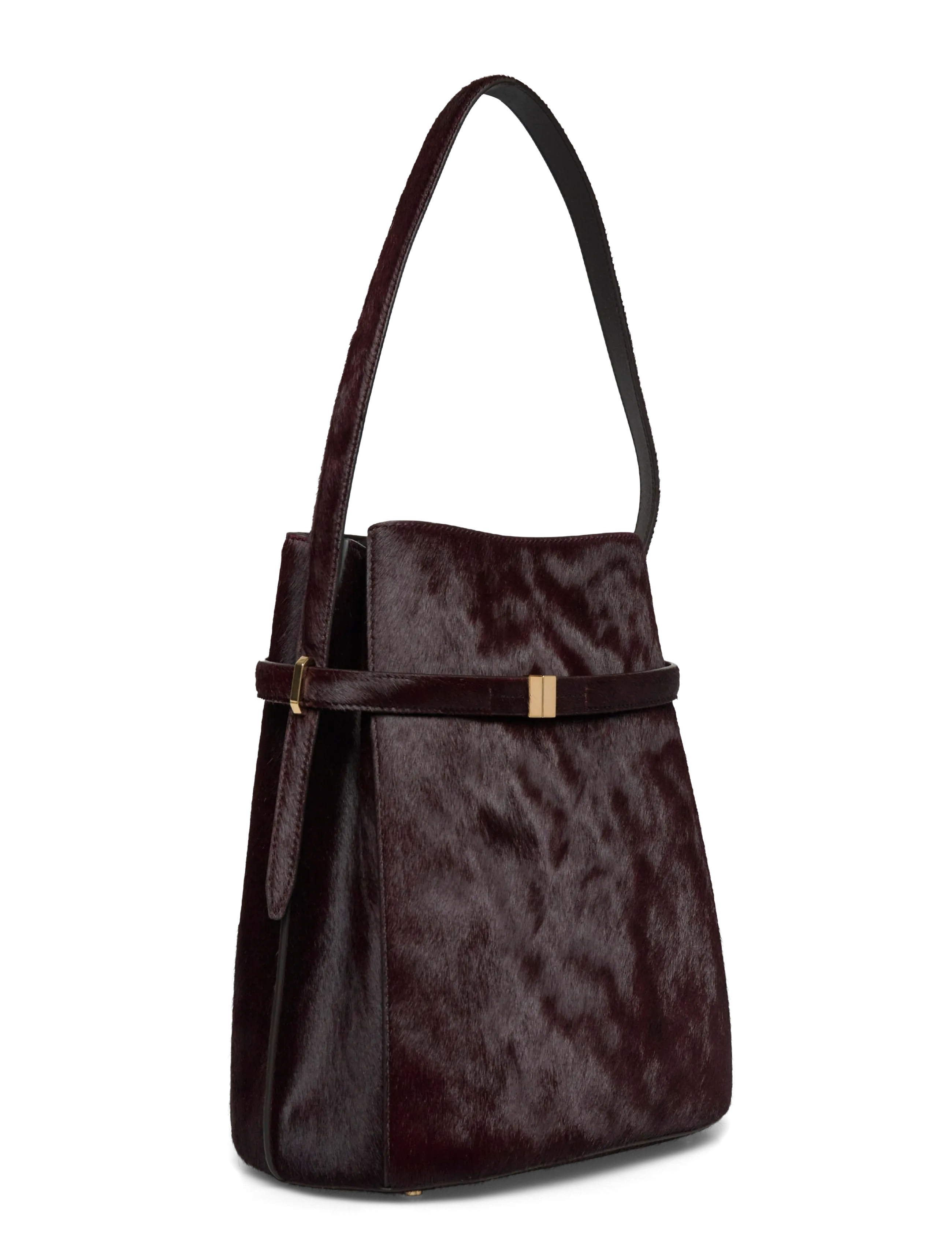 TOTEME - Belted Pony Hair Bucket Bag - modetrends - brown - 2