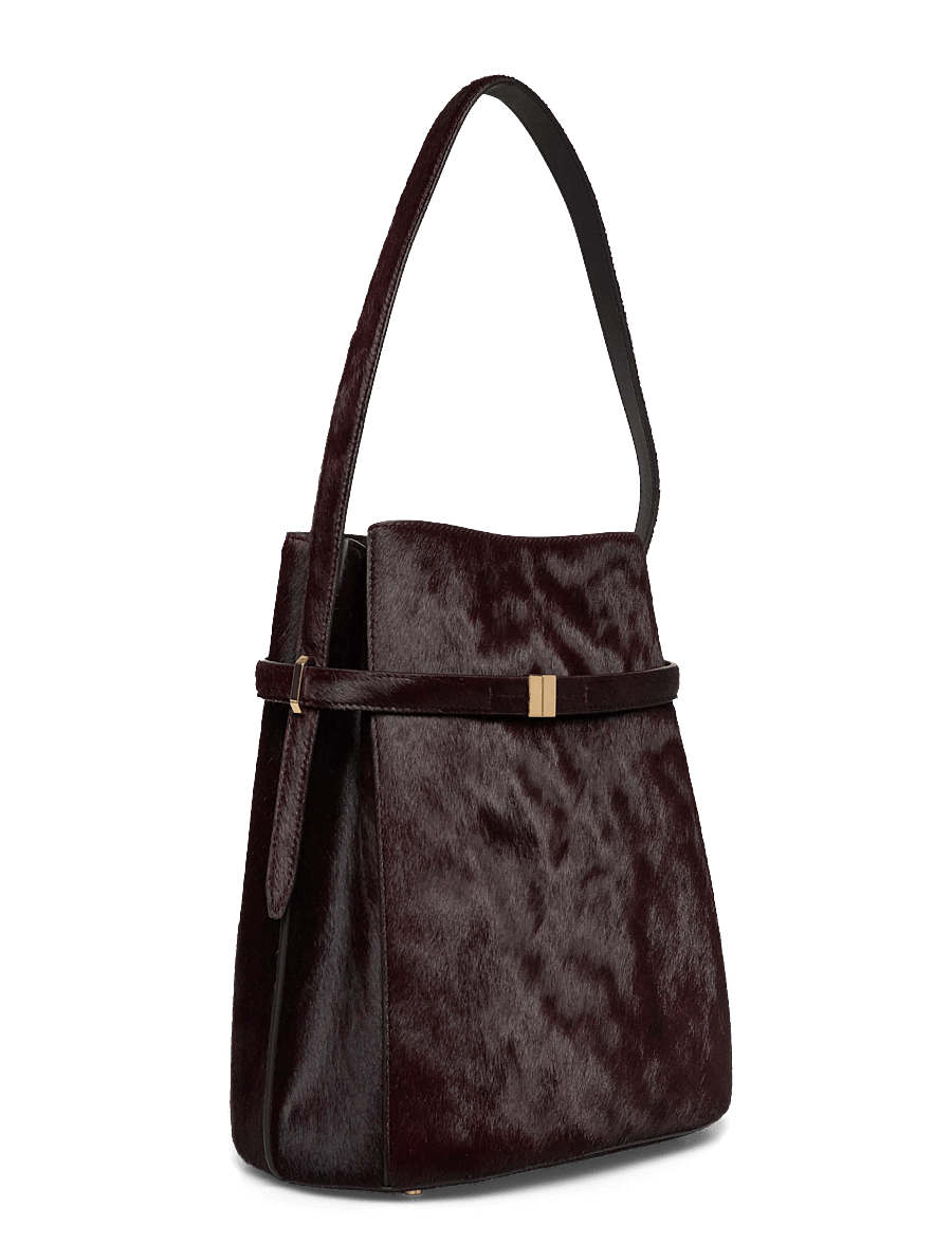 TOTEME - Belted Pony Hair Bucket Bag - modetrends - brown - 2