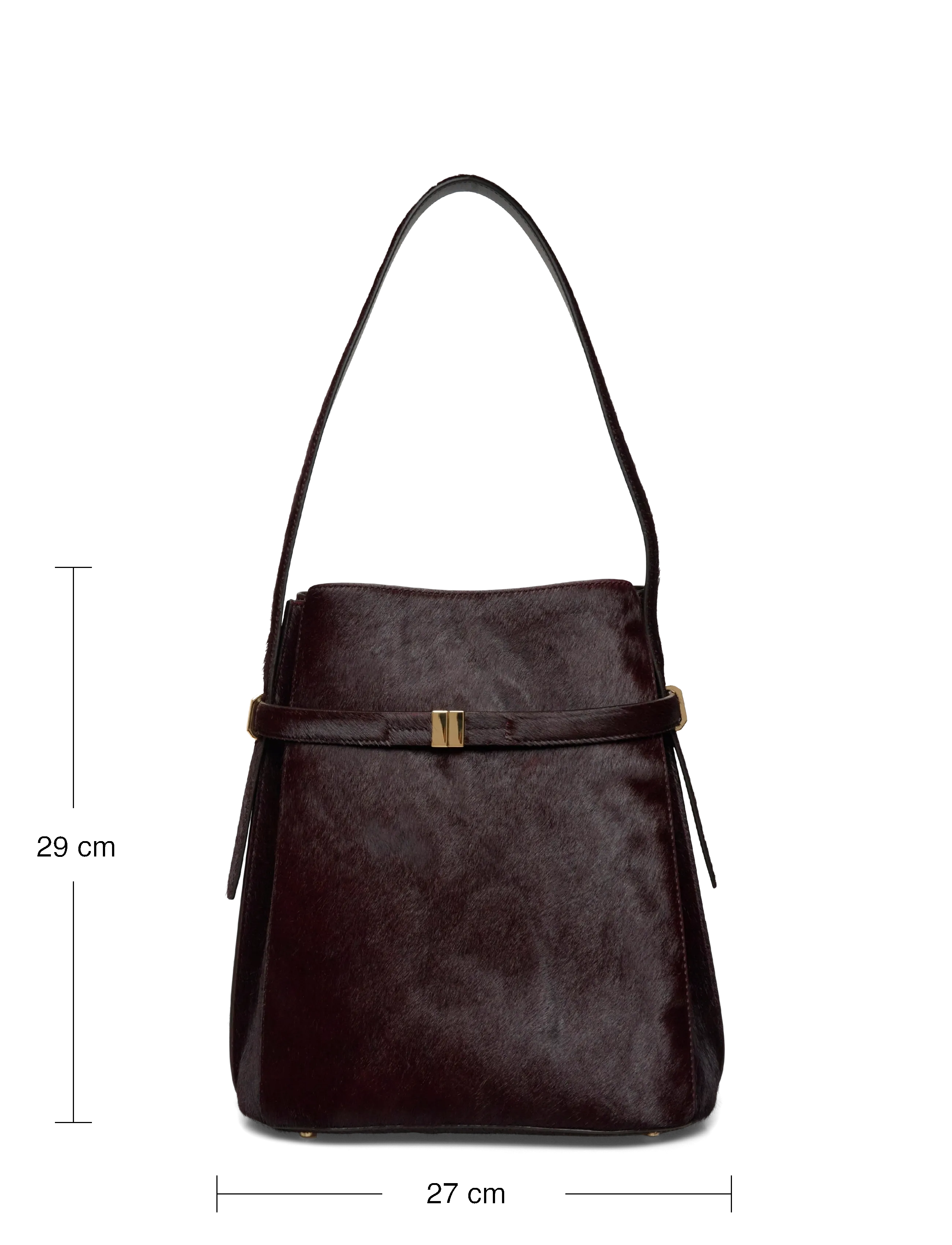 TOTEME - Belted Pony Hair Bucket Bag - modetrends - brown - 3