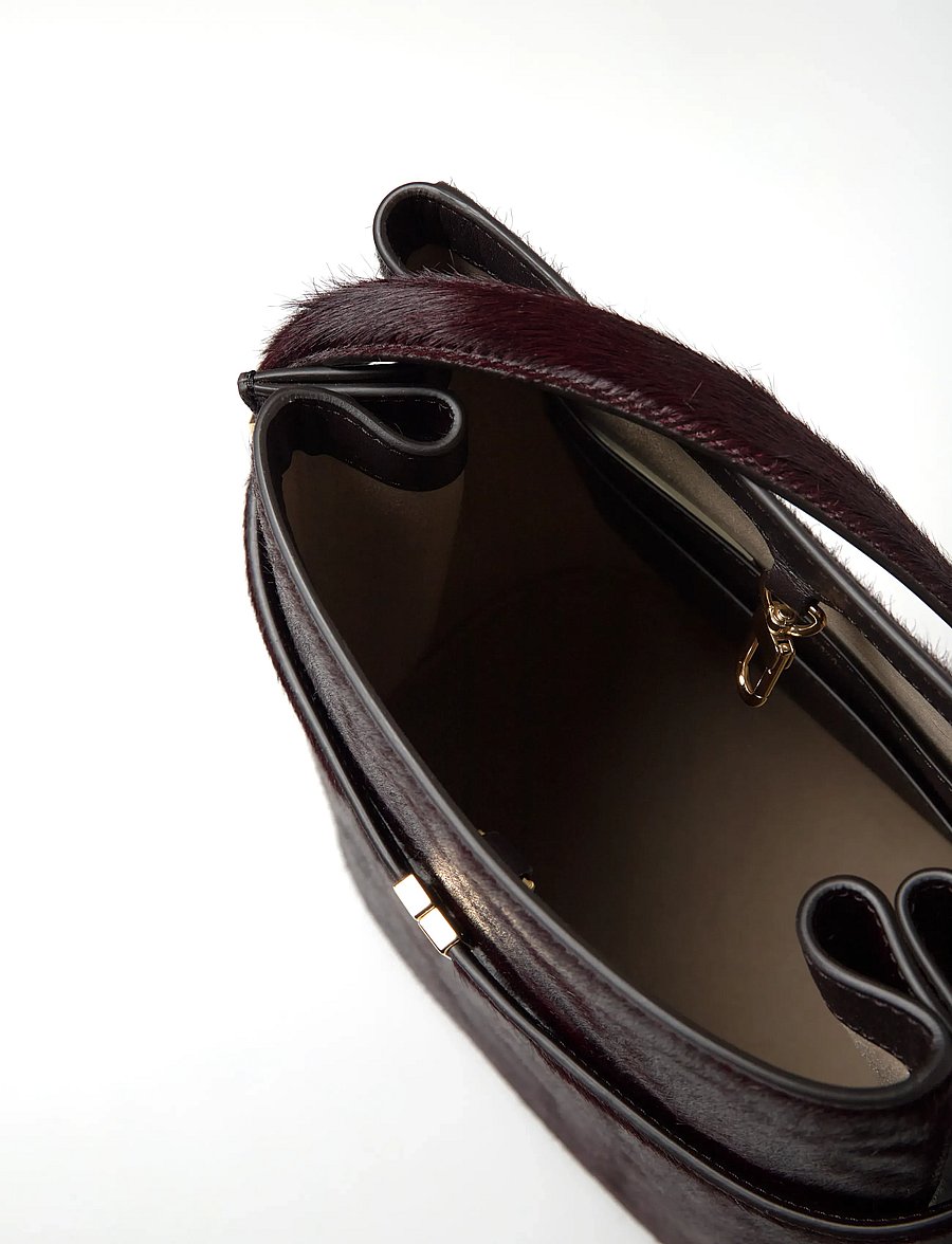 TOTEME - Belted Pony Hair Bucket Bag - modetrends - brown - 5