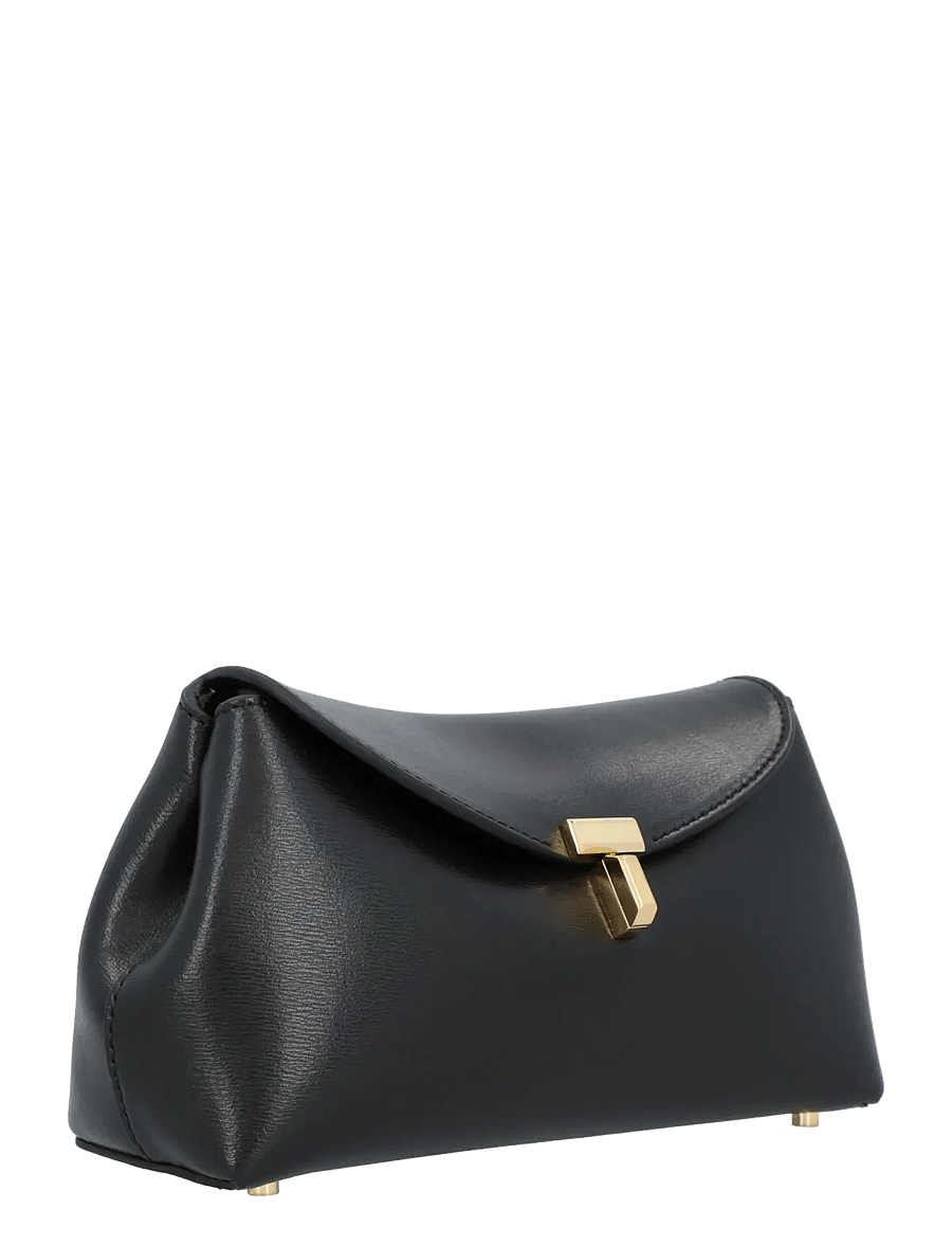 TOTEME - Mini T-lock leather clutch - special occasions - black - 2