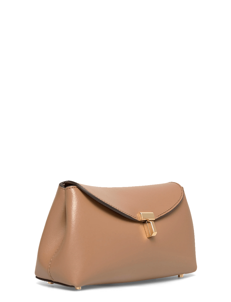 TOTEME - Mini T-Lock Leather Clutch - brown - 2