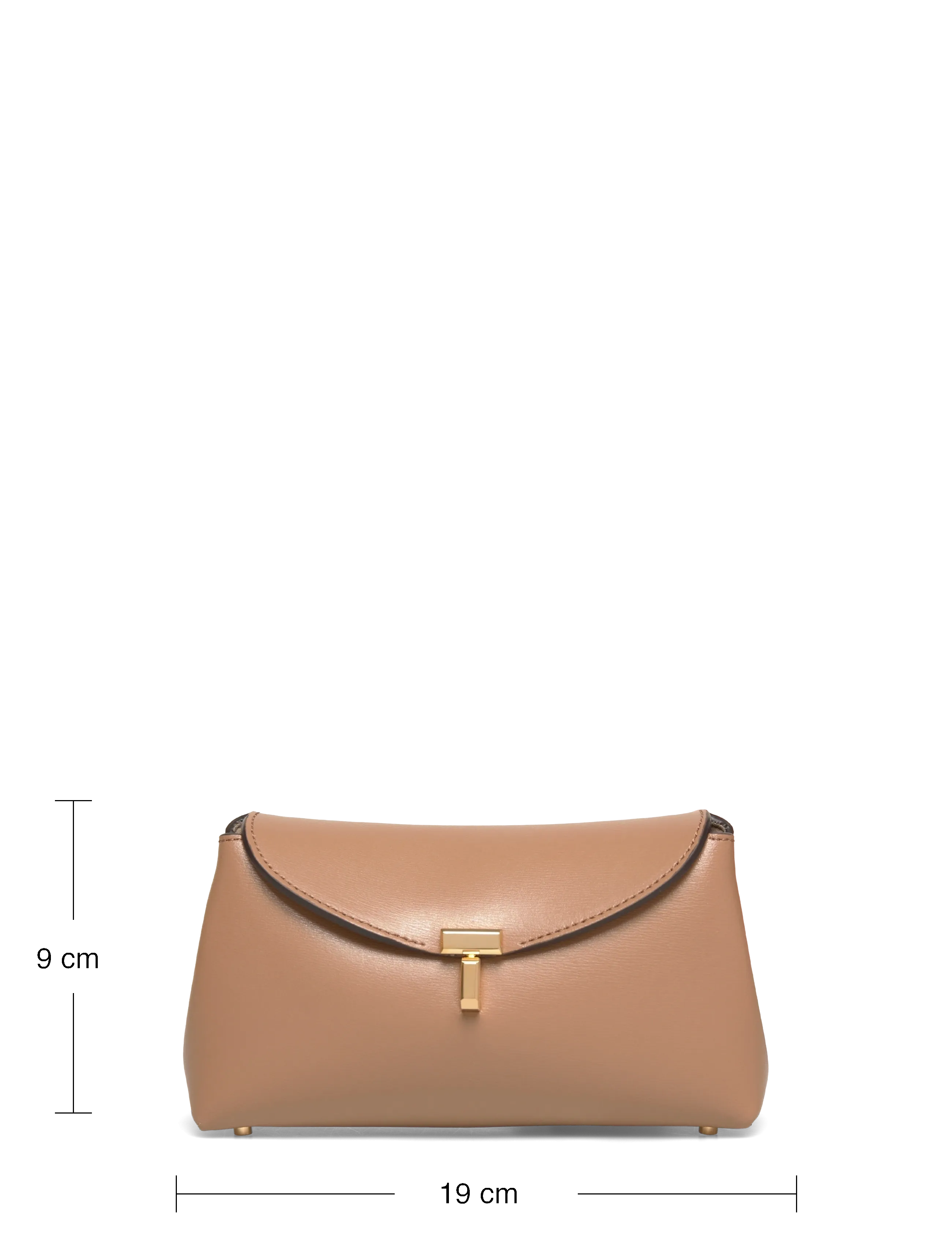 TOTEME - Mini T-Lock Leather Clutch - brown - 3