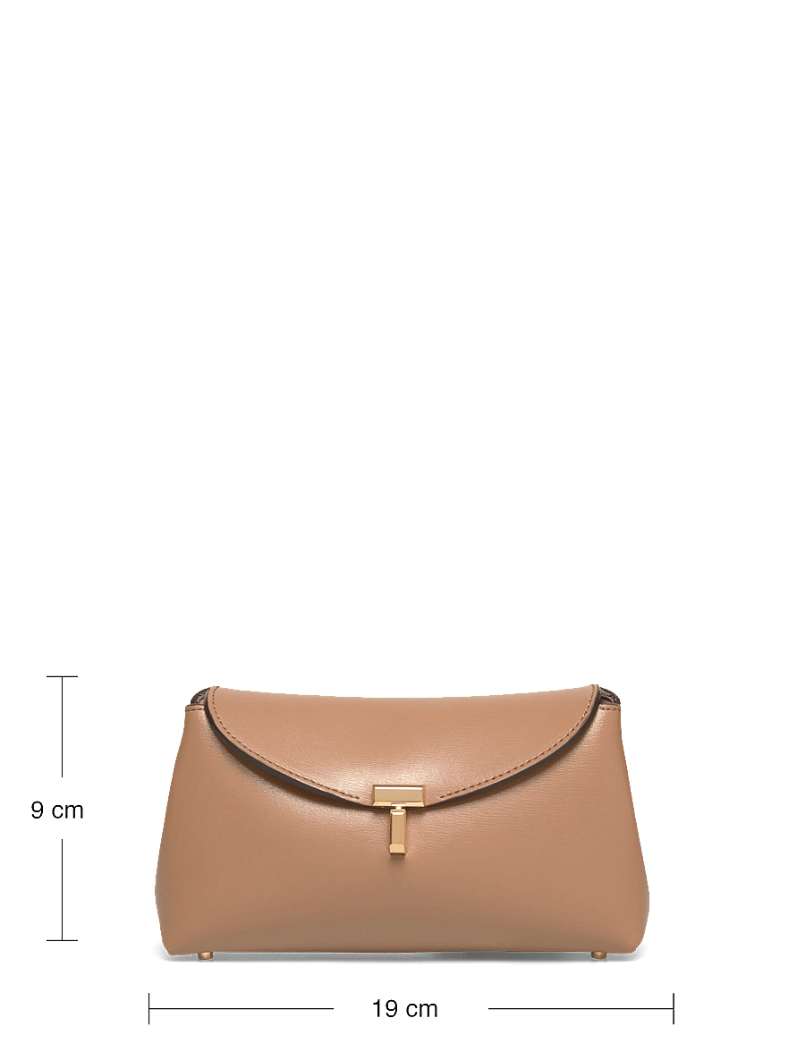 TOTEME - Mini T-Lock Leather Clutch - brown - 3