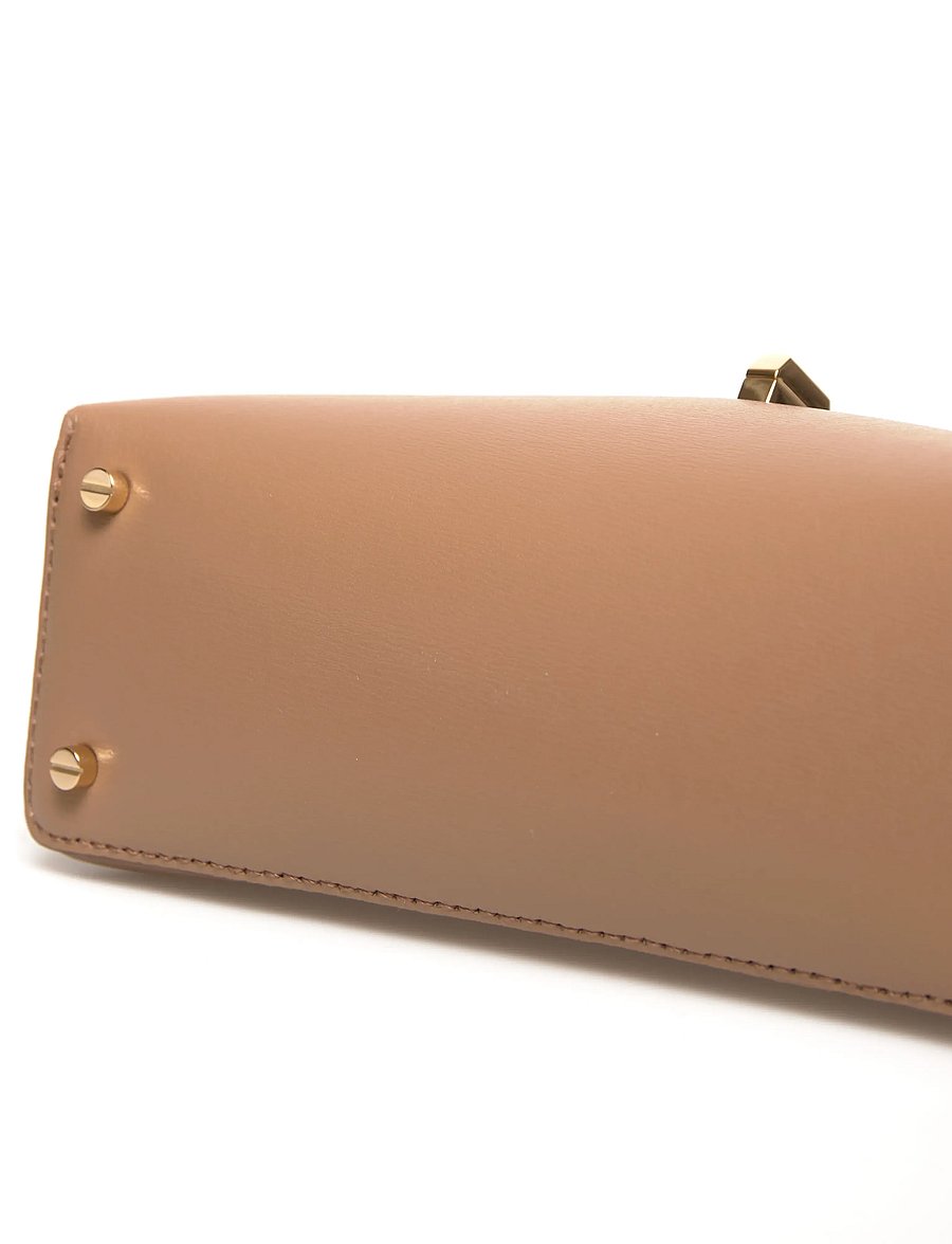 TOTEME - Mini T-Lock Leather Clutch - brown - 4