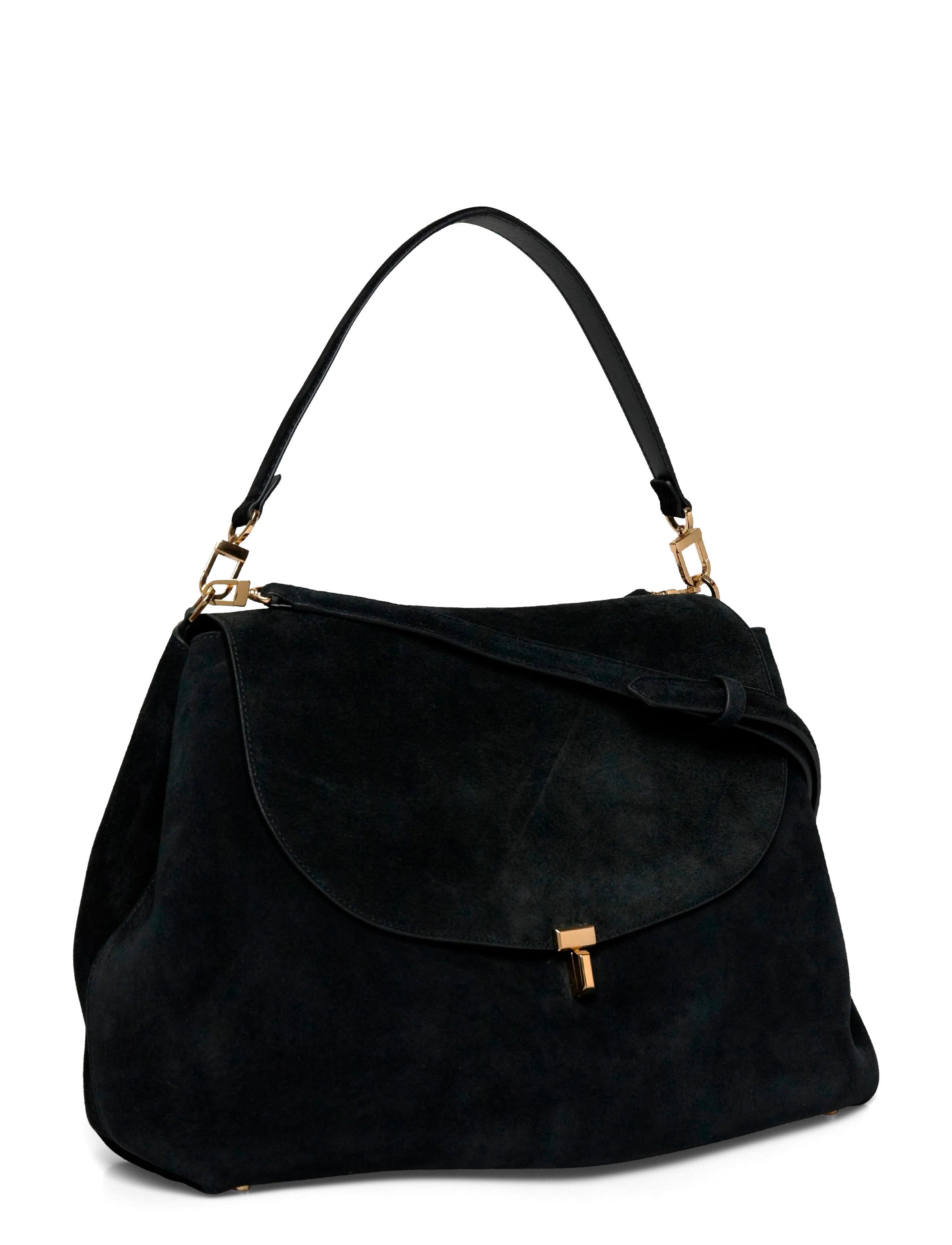 T-Lock Suede Shoulder Bag 3