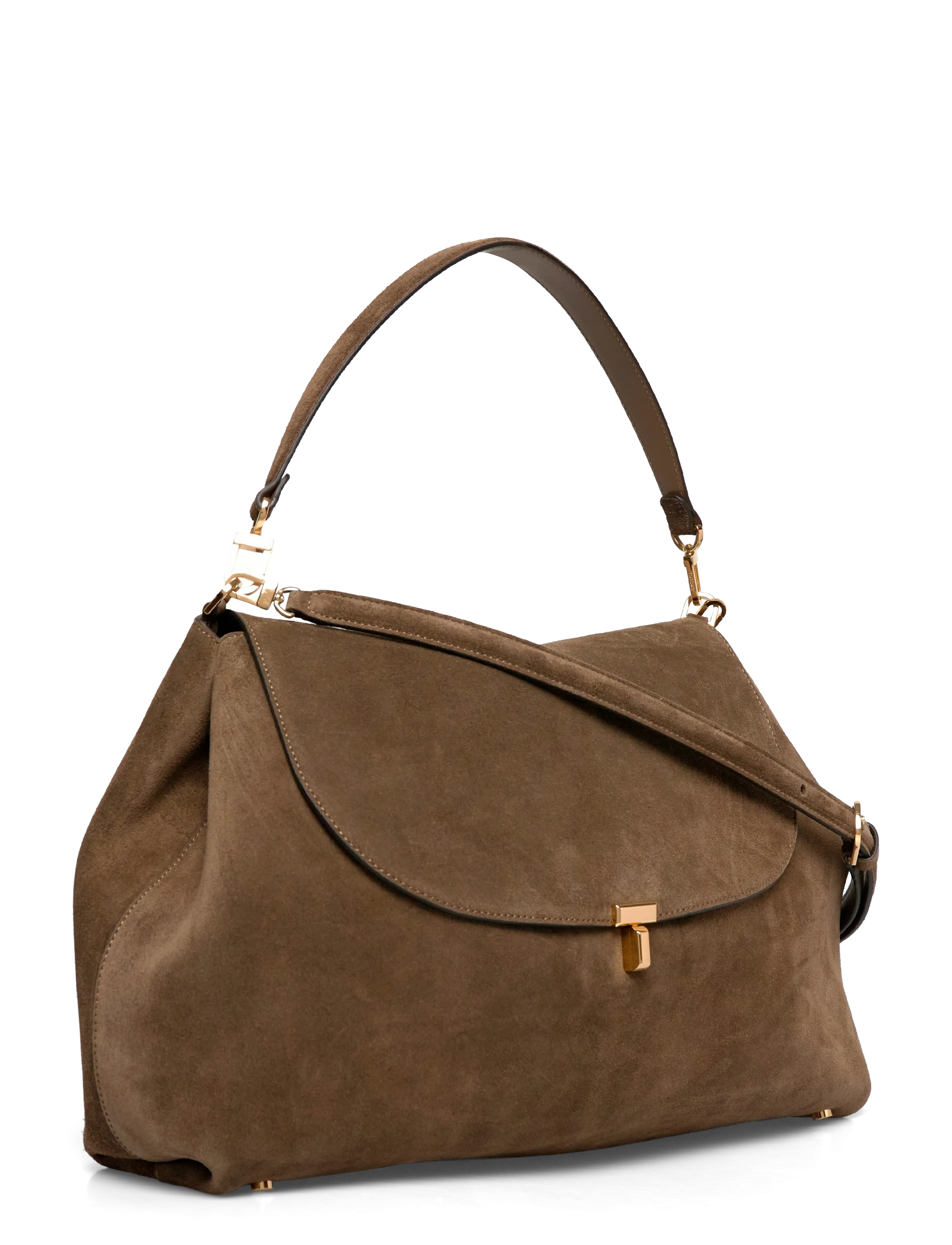 T-Lock Suede Shoulder Bag 3