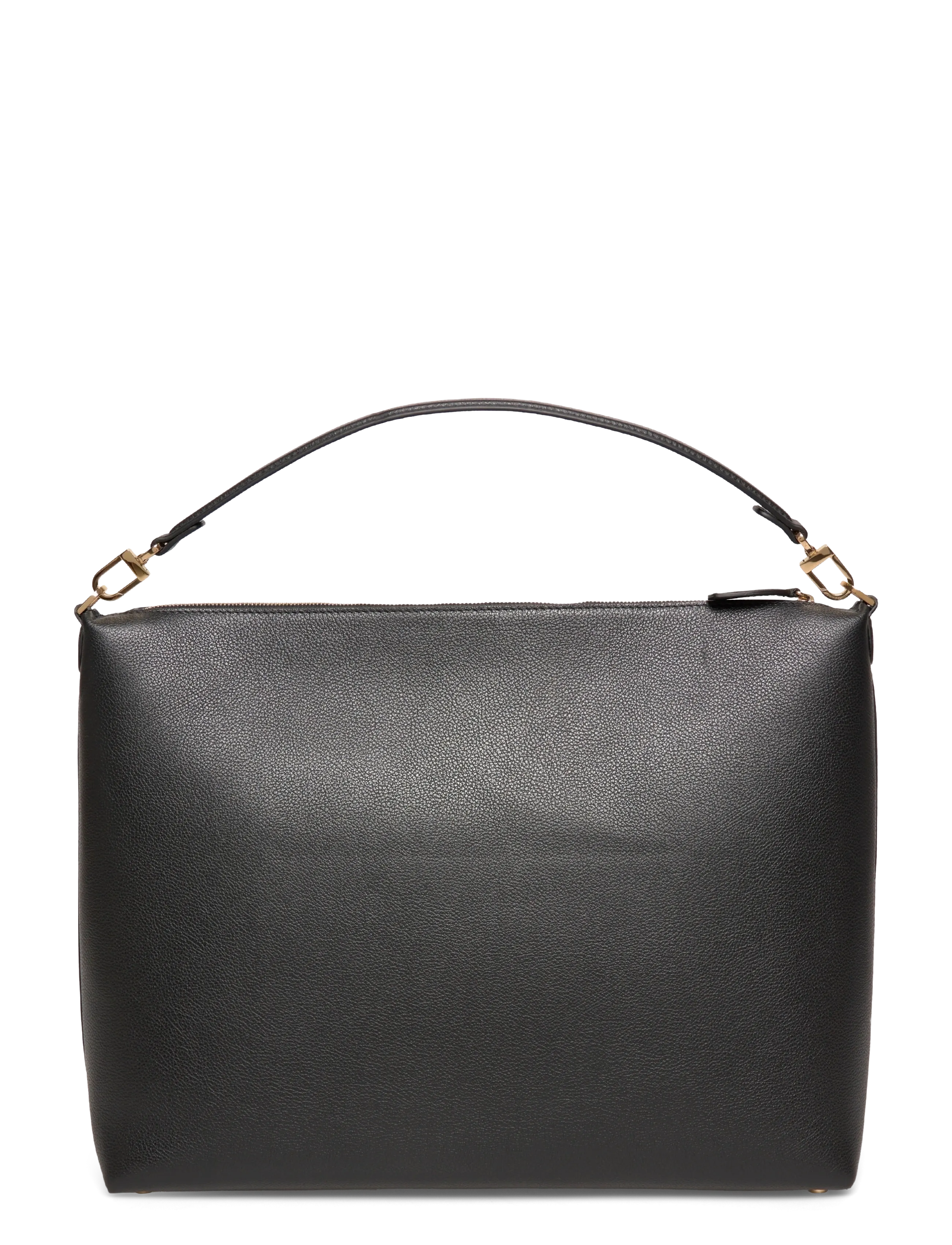 TOTEME - Bevel Leather Shoulder Bag - axelremsväskor - black - 1