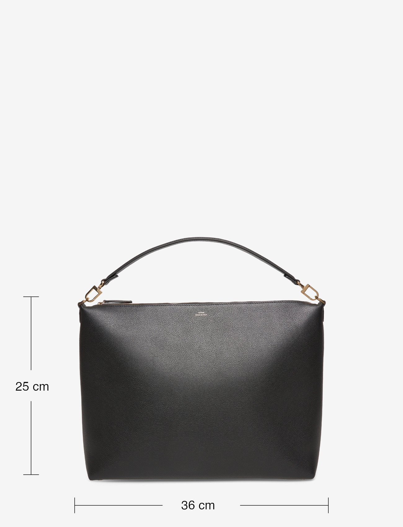 TOTEME - Bevel Leather Shoulder Bag - skuldertasker - black - 3