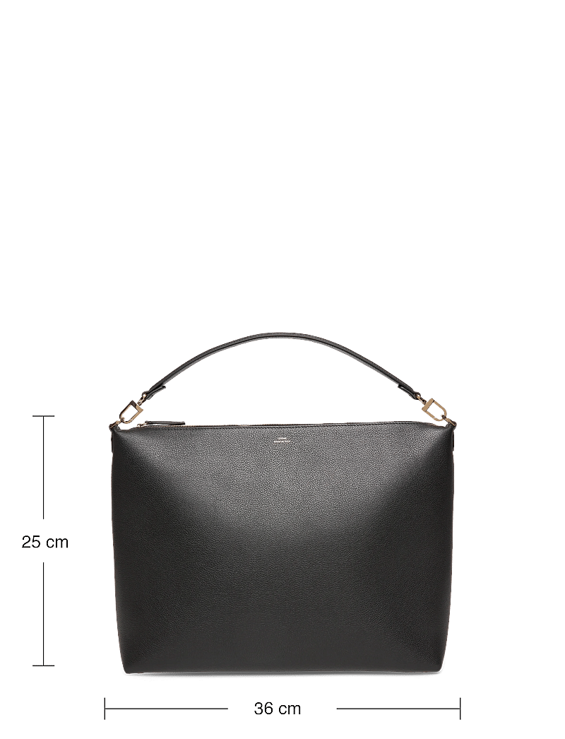 TOTEME - Bevel Leather Shoulder Bag - skuldertasker - black - 3