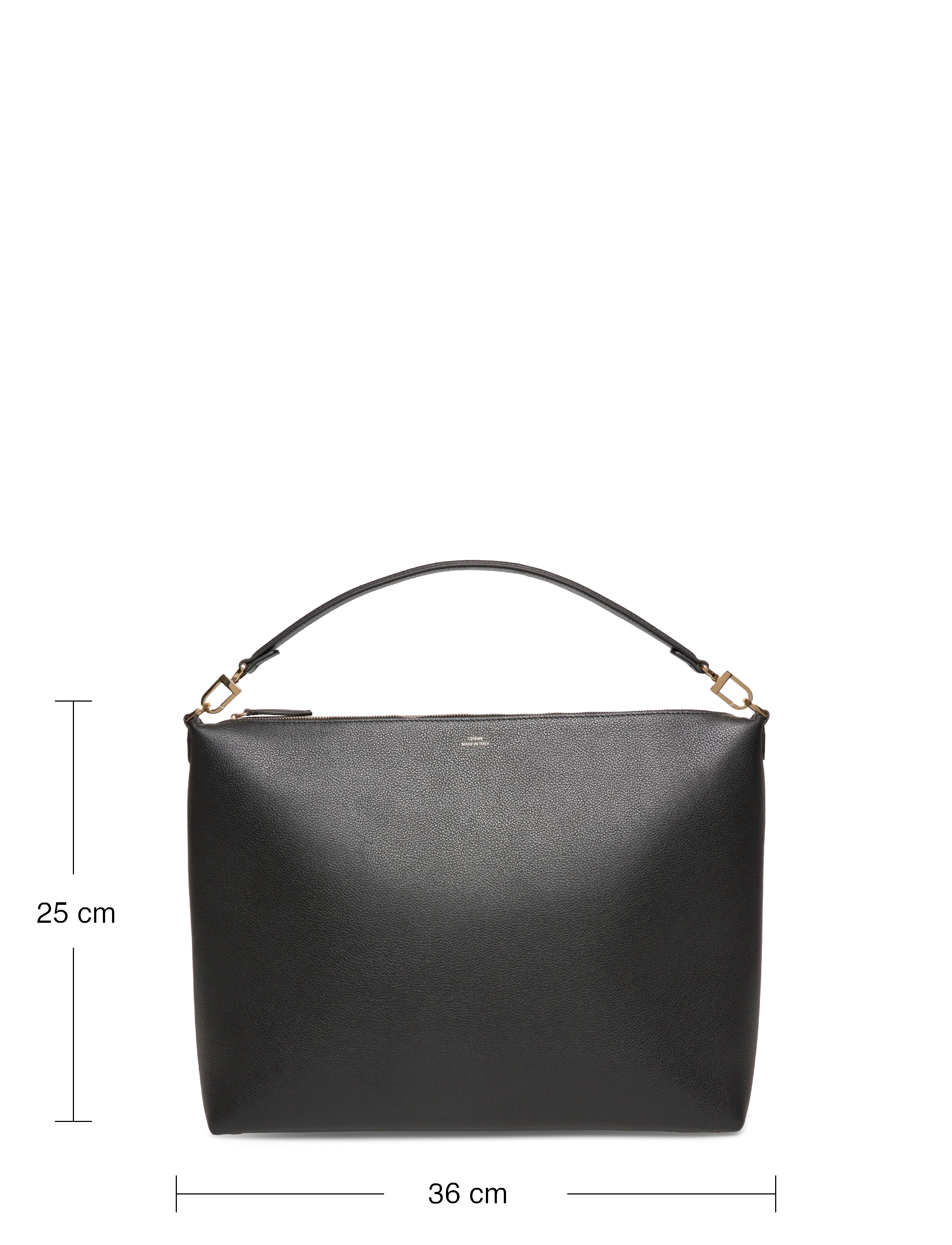 TOTEME - Bevel Leather Shoulder Bag - axelremsväskor - black - 3